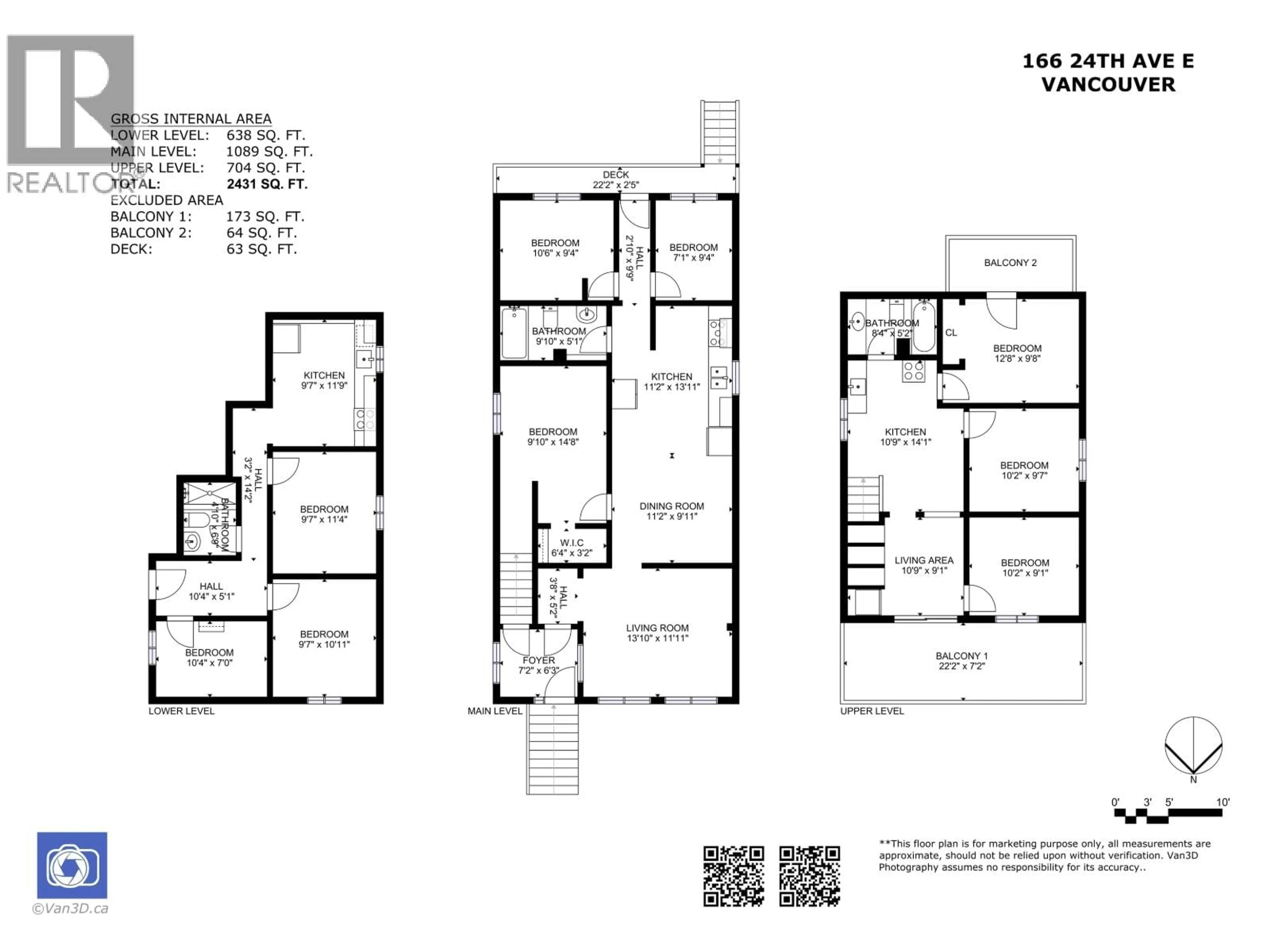 Floor plan for 166 24TH AVENUE, Vancouver British Columbia V5V1Z4