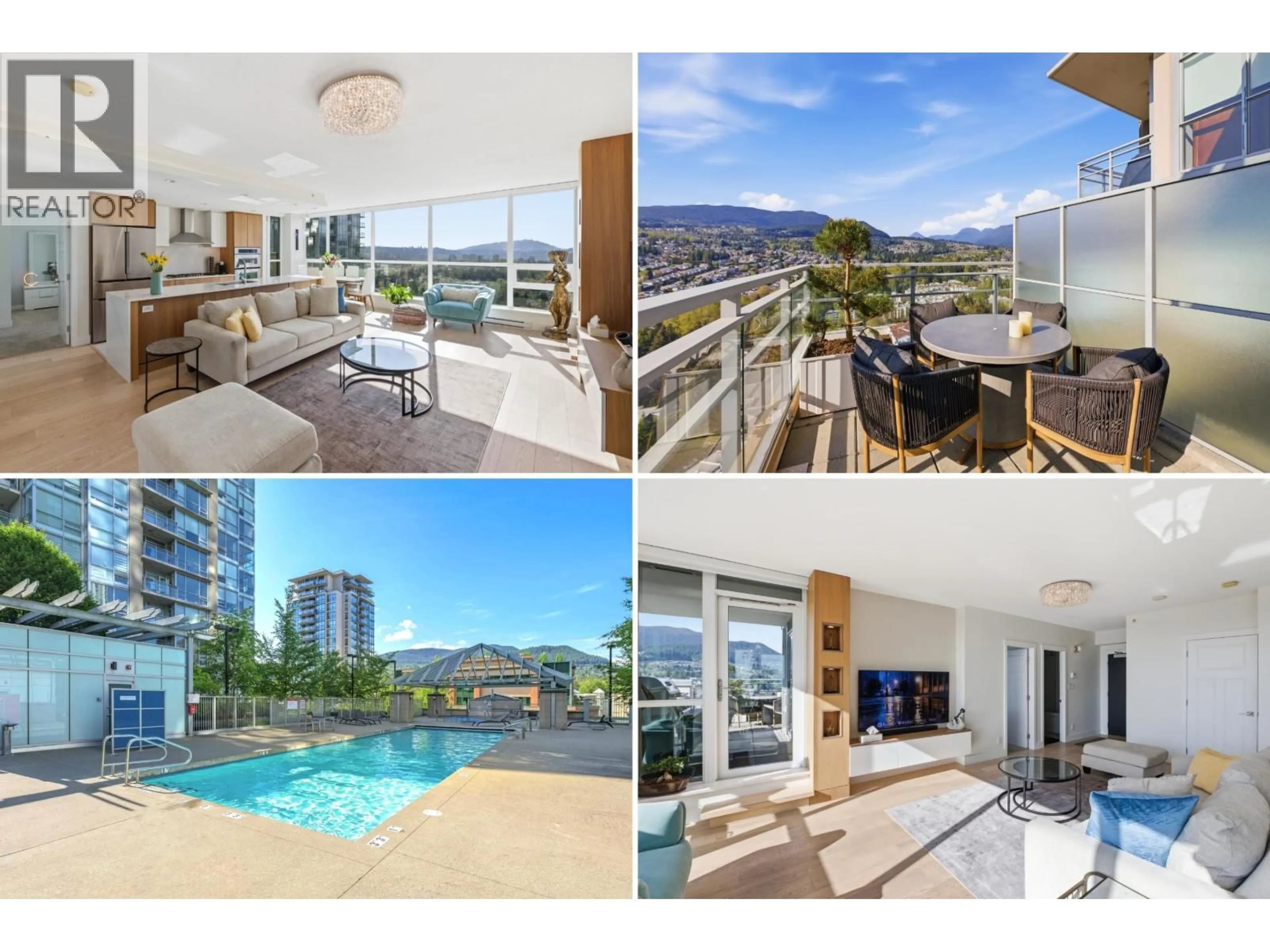 A pic from outside/outdoor area/front of a property/back of a property/a pic from drone, water/lake/river/ocean view for 3301 - 2968 GLEN DRIVE, Coquitlam British Columbia V3B0C4