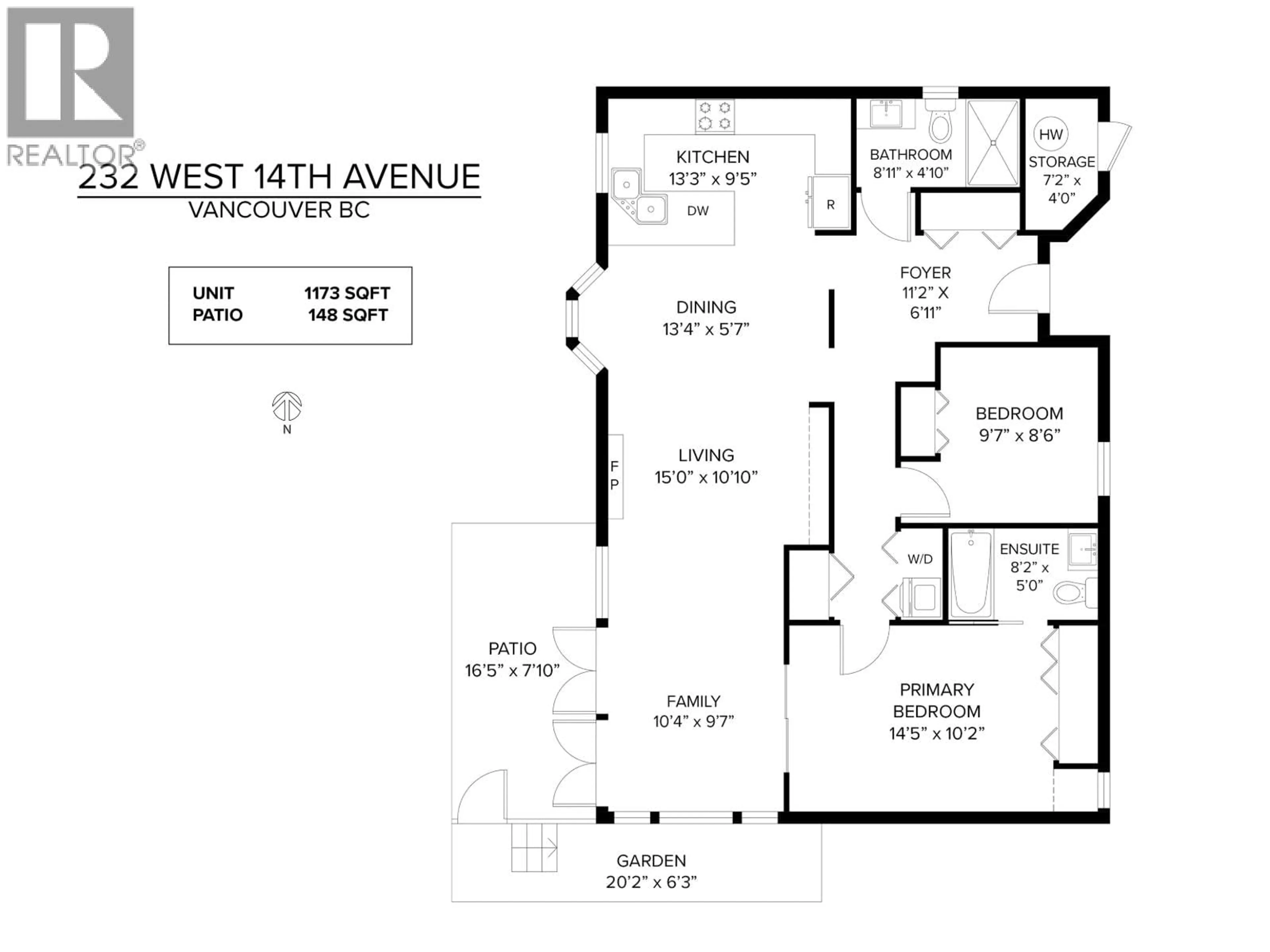 Floor plan for 232 14TH AVENUE, Vancouver British Columbia V5Y1X1
