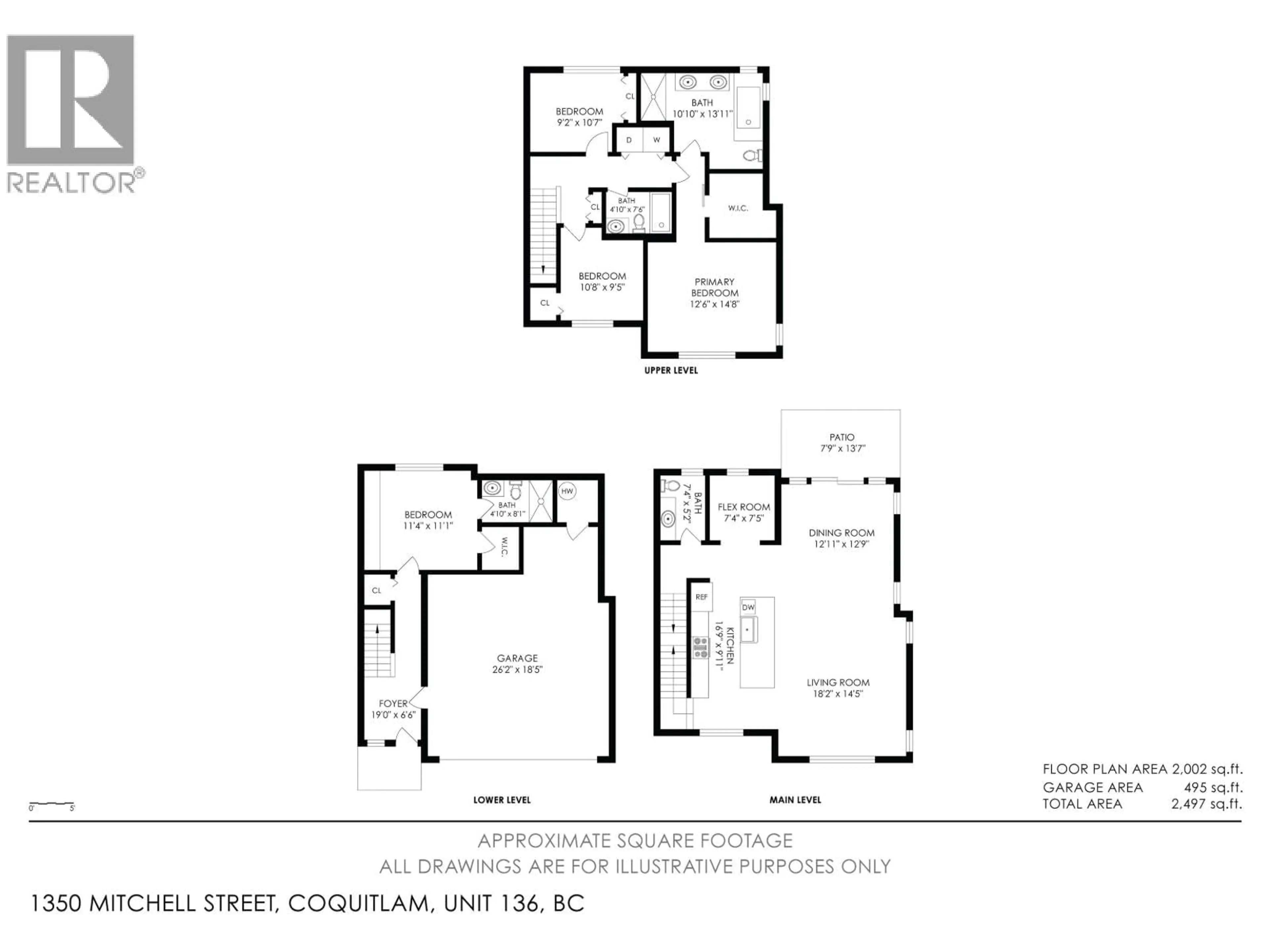 Floor plan for 136 - 1350 MITCHELL STREET, Coquitlam British Columbia V3E0S7