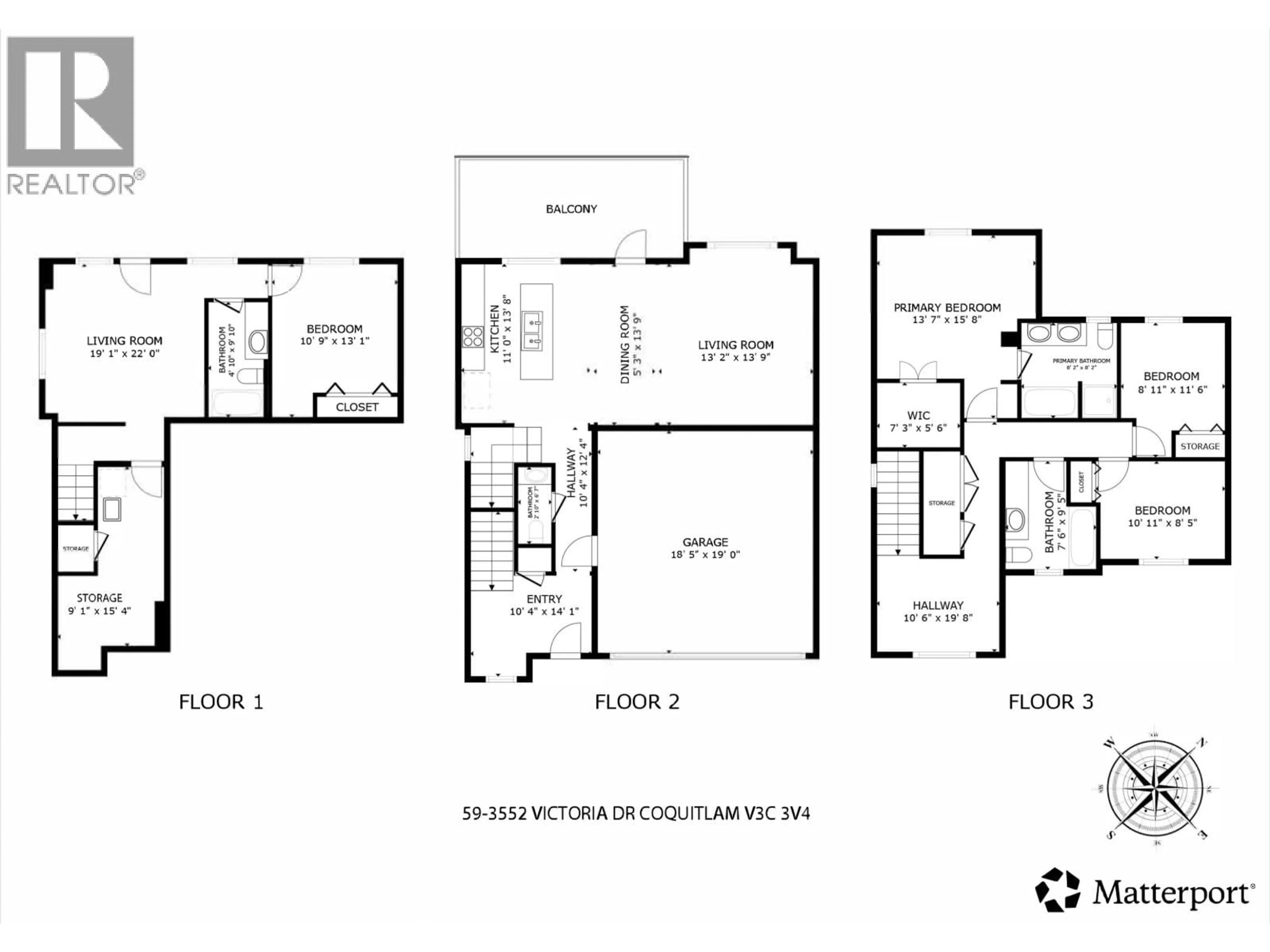 Floor plan for 59 - 3552 VICTORIA DRIVE, Coquitlam British Columbia V3C3V4