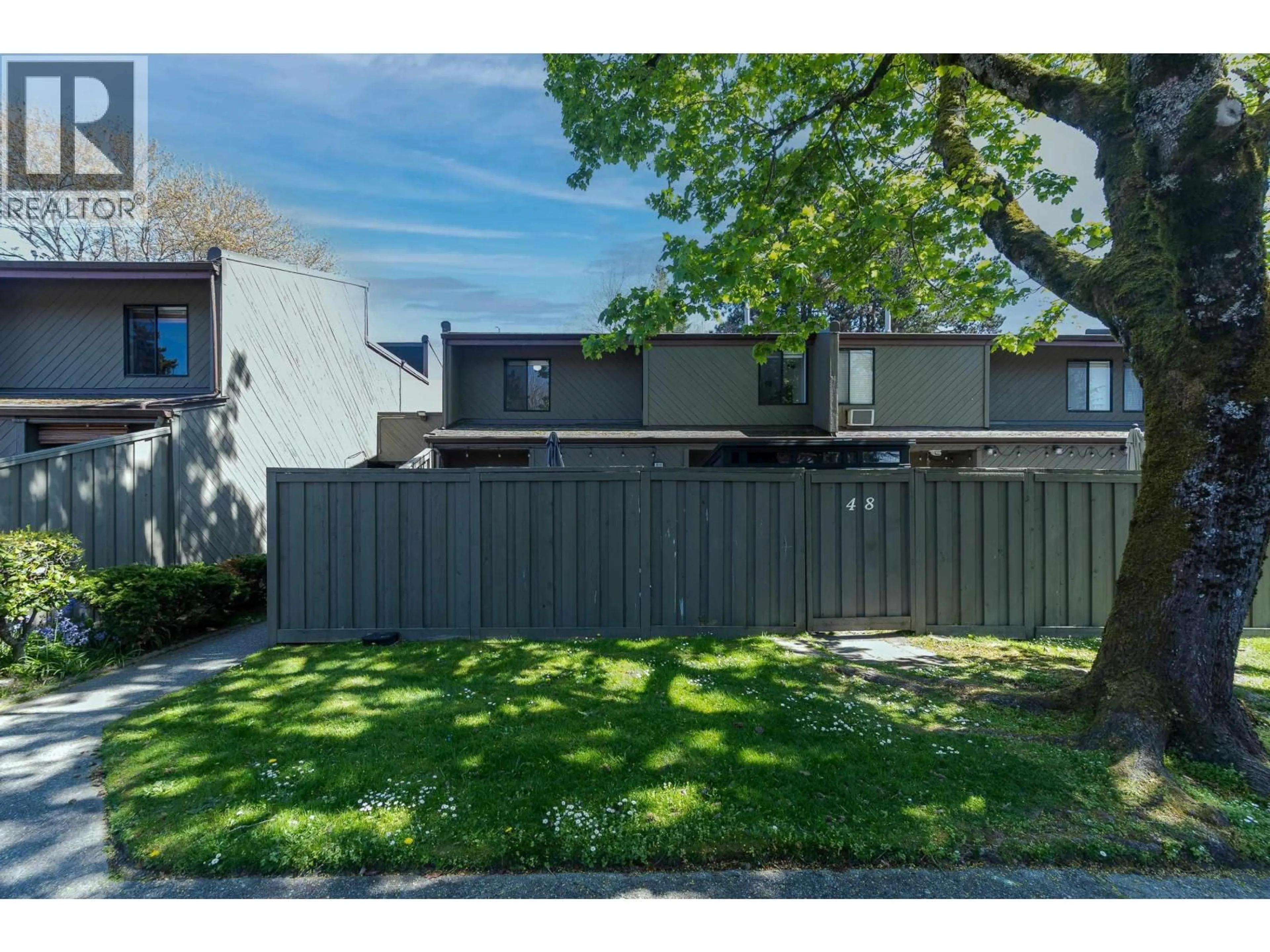 A pic from outside/outdoor area/front of a property/back of a property/a pic from drone, street for 48 - 9460 GLENALLAN DRIVE, Richmond British Columbia V7A2S8