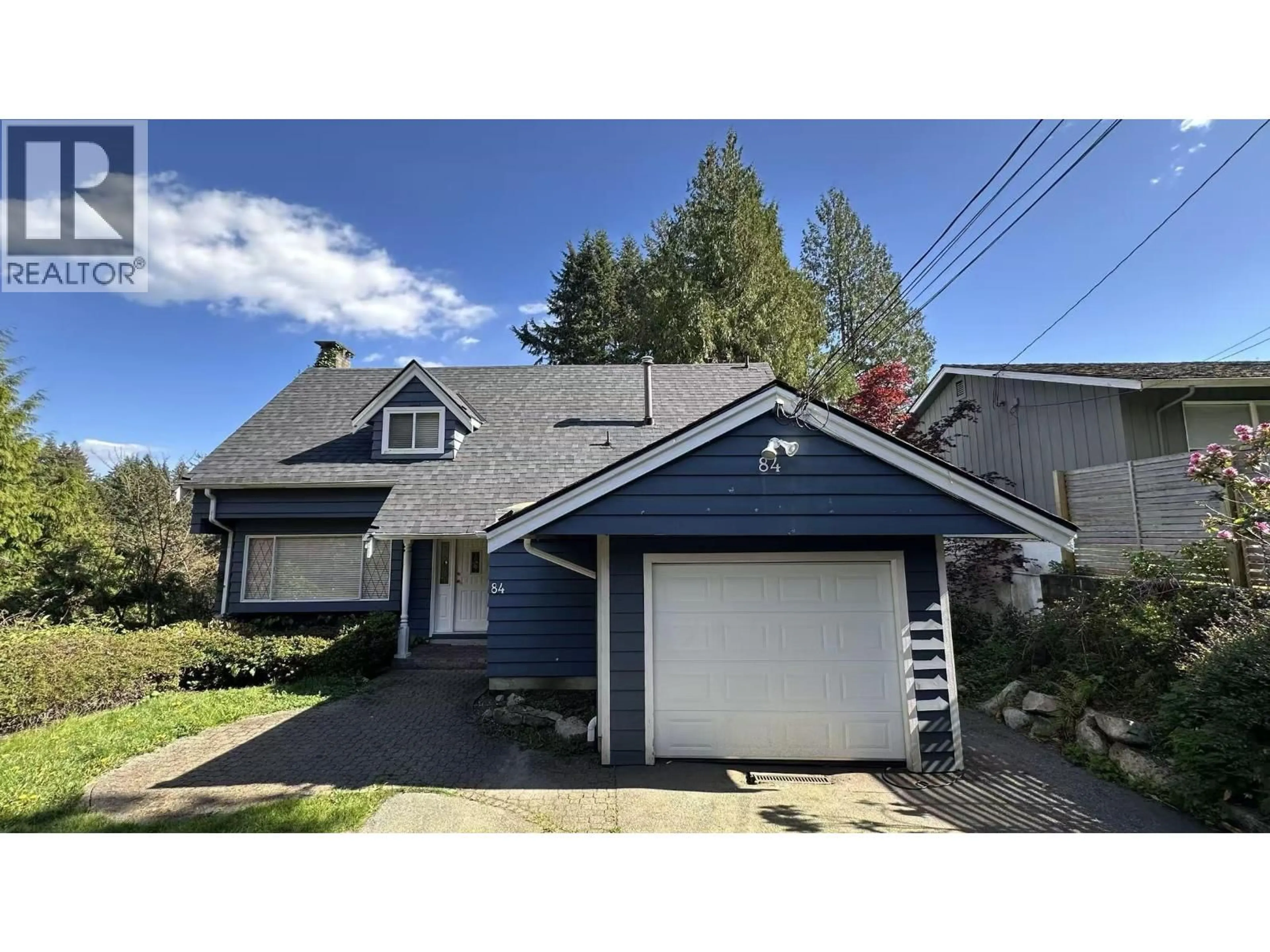 Home with vinyl exterior material, street for 84 LAURIE CRESCENT, West Vancouver British Columbia V7S1B7