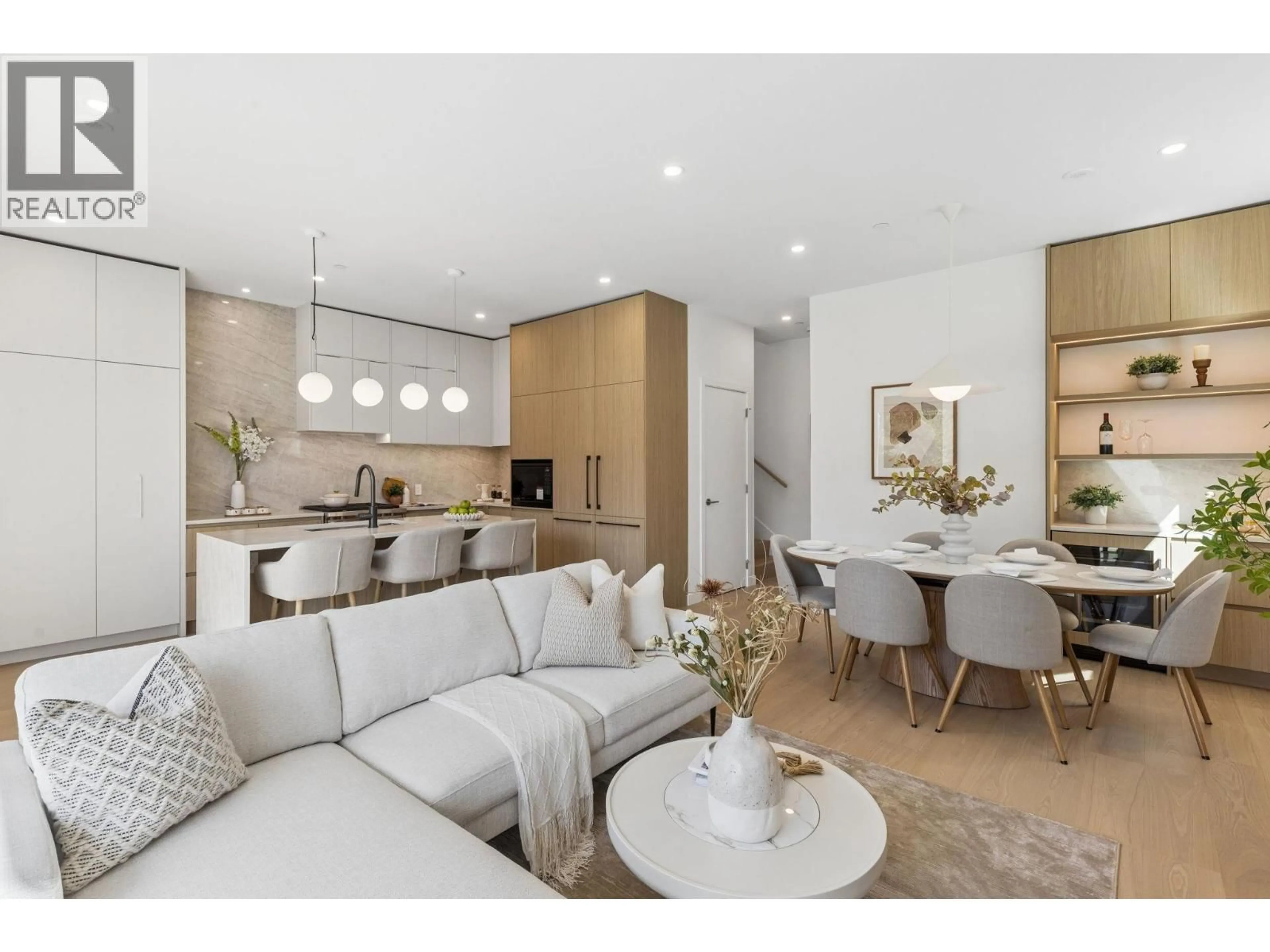 Open concept kitchen, wood/laminate floor for 1 - 6040 LARCH STREET, Vancouver British Columbia V6M4E4