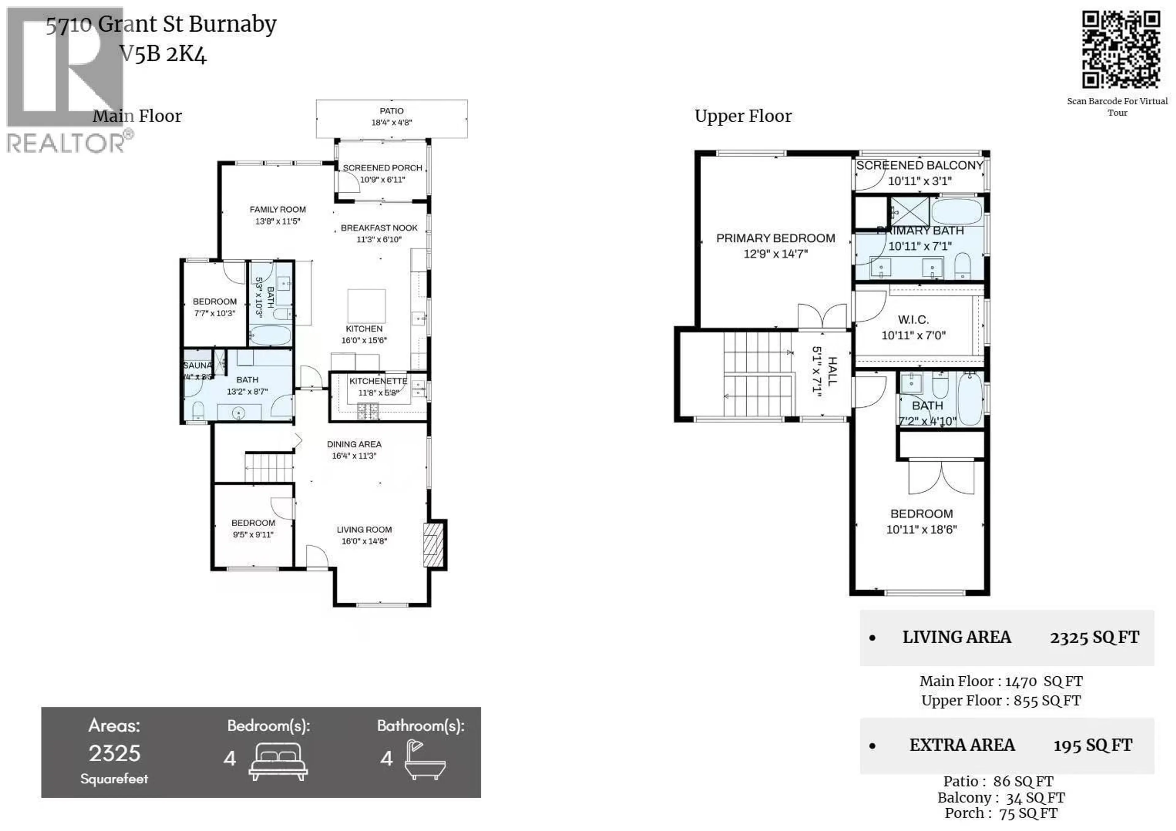 Floor plan for 5710 GRANT STREET, Burnaby British Columbia V5B2K4