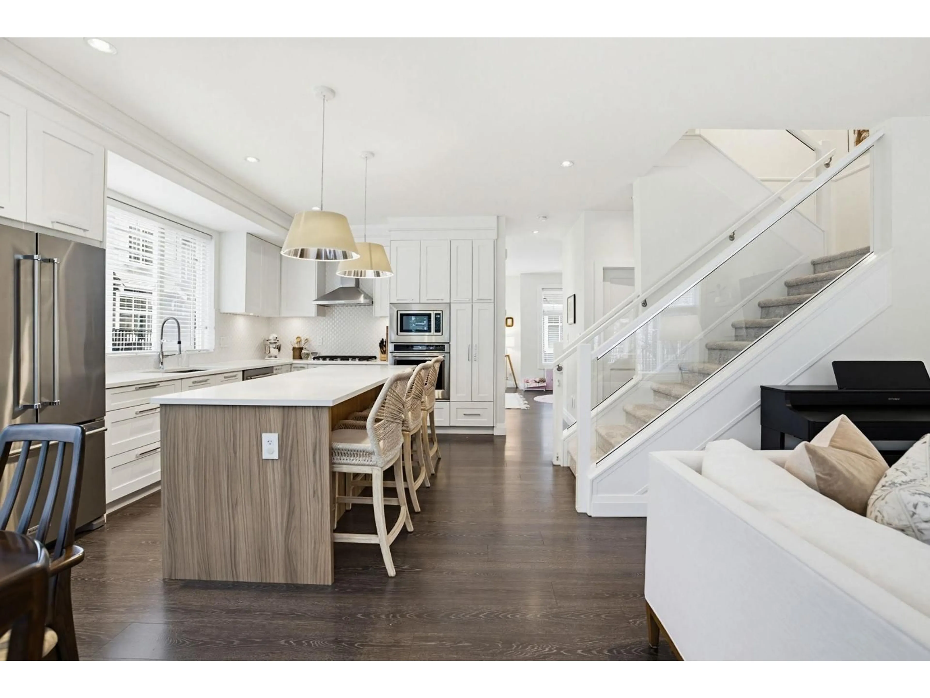 Open concept kitchen, wood/laminate floor for 19 - 2239 164A STREET, Surrey British Columbia V3Z0V1