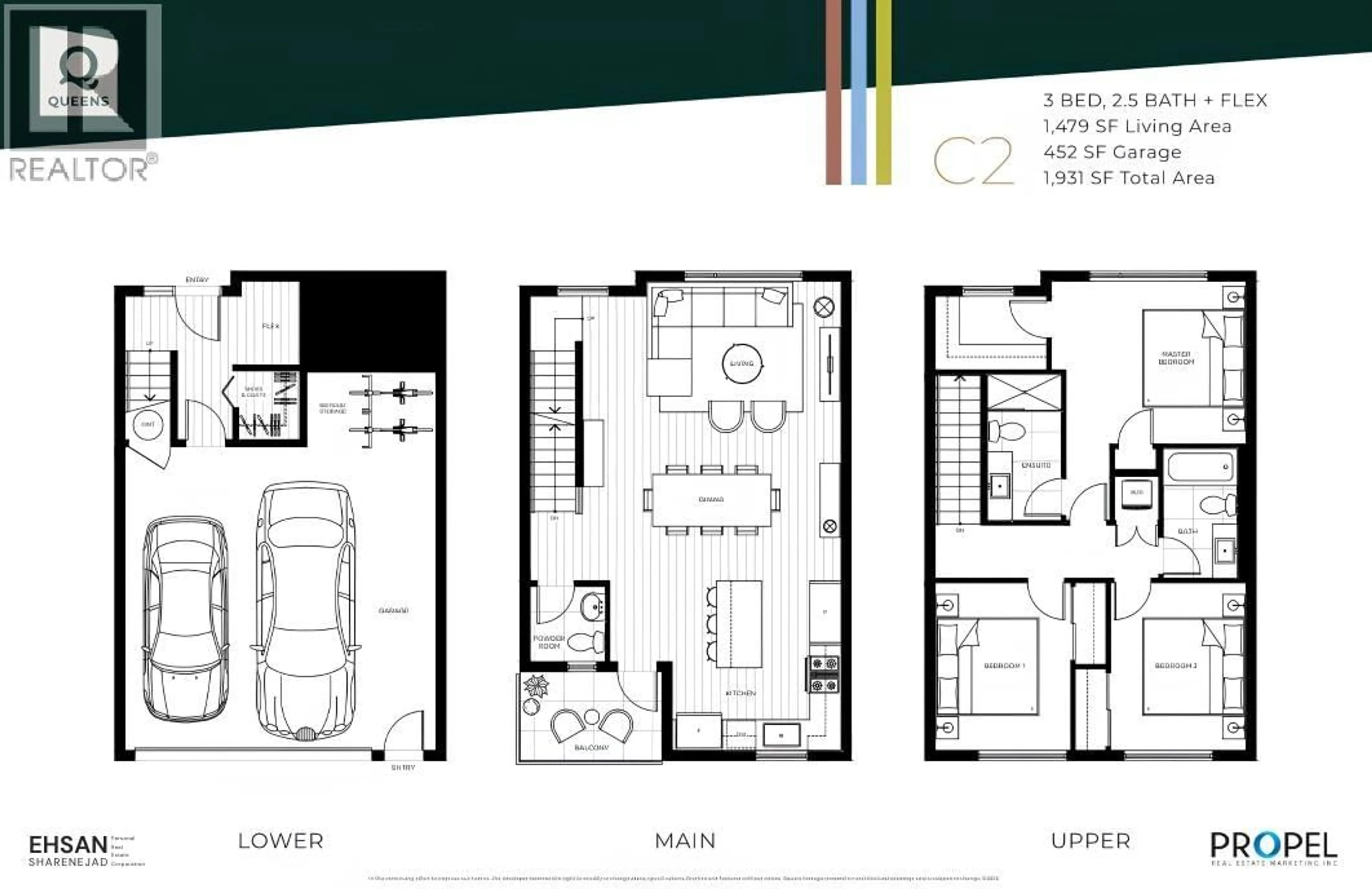 Floor plan for 3 - 1005 EWEN AVENUE, New Westminster British Columbia V3M0P5