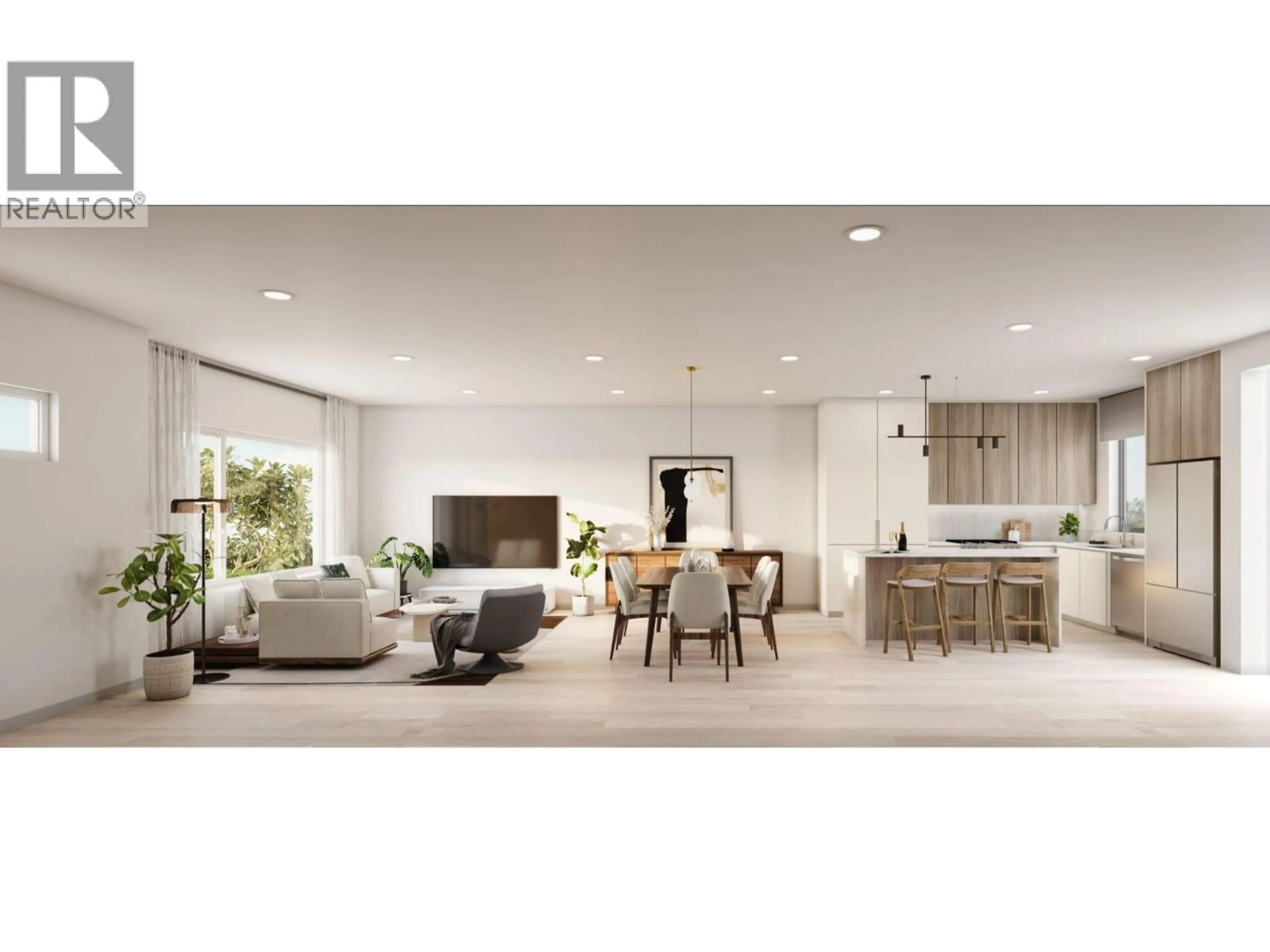 Living room with furniture, wood/laminate floor for 3 - 1005 EWEN AVENUE, New Westminster British Columbia V3M0P5