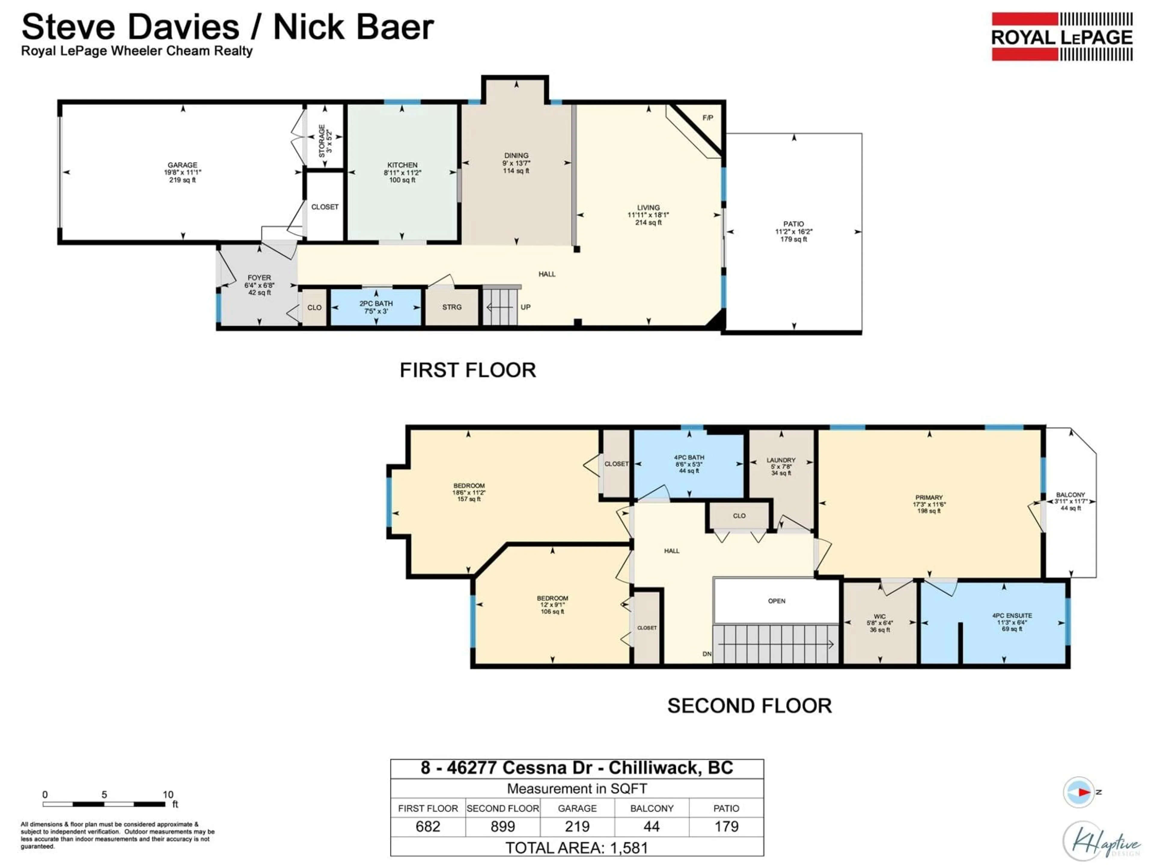 Floor plan for 8 - 46277 CESSNA DRIVE, Chilliwack British Columbia V2P1A7