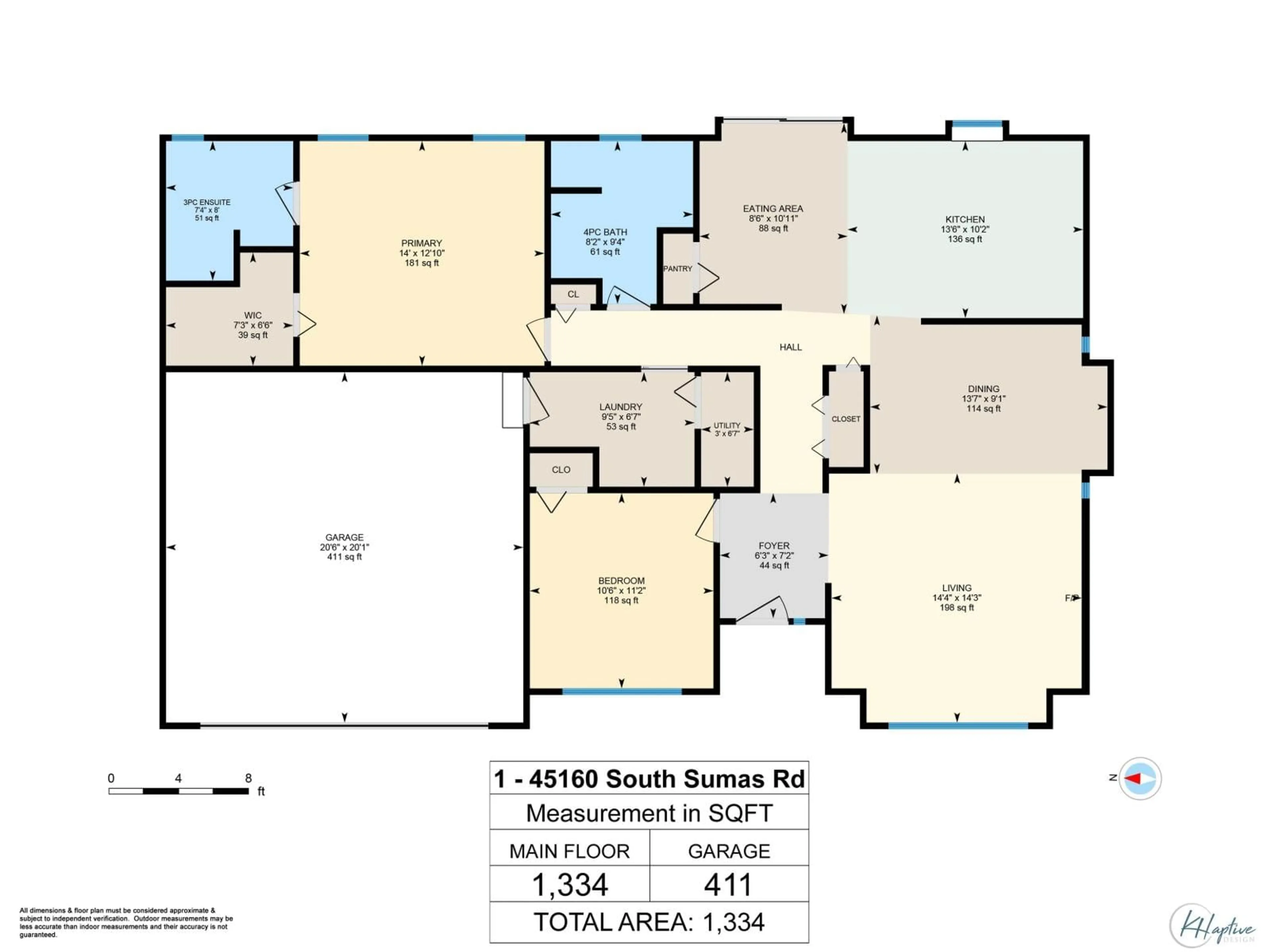 Floor plan for 1 - 45160 SOUTH SUMAS ROAD, Chilliwack British Columbia V2R3X6