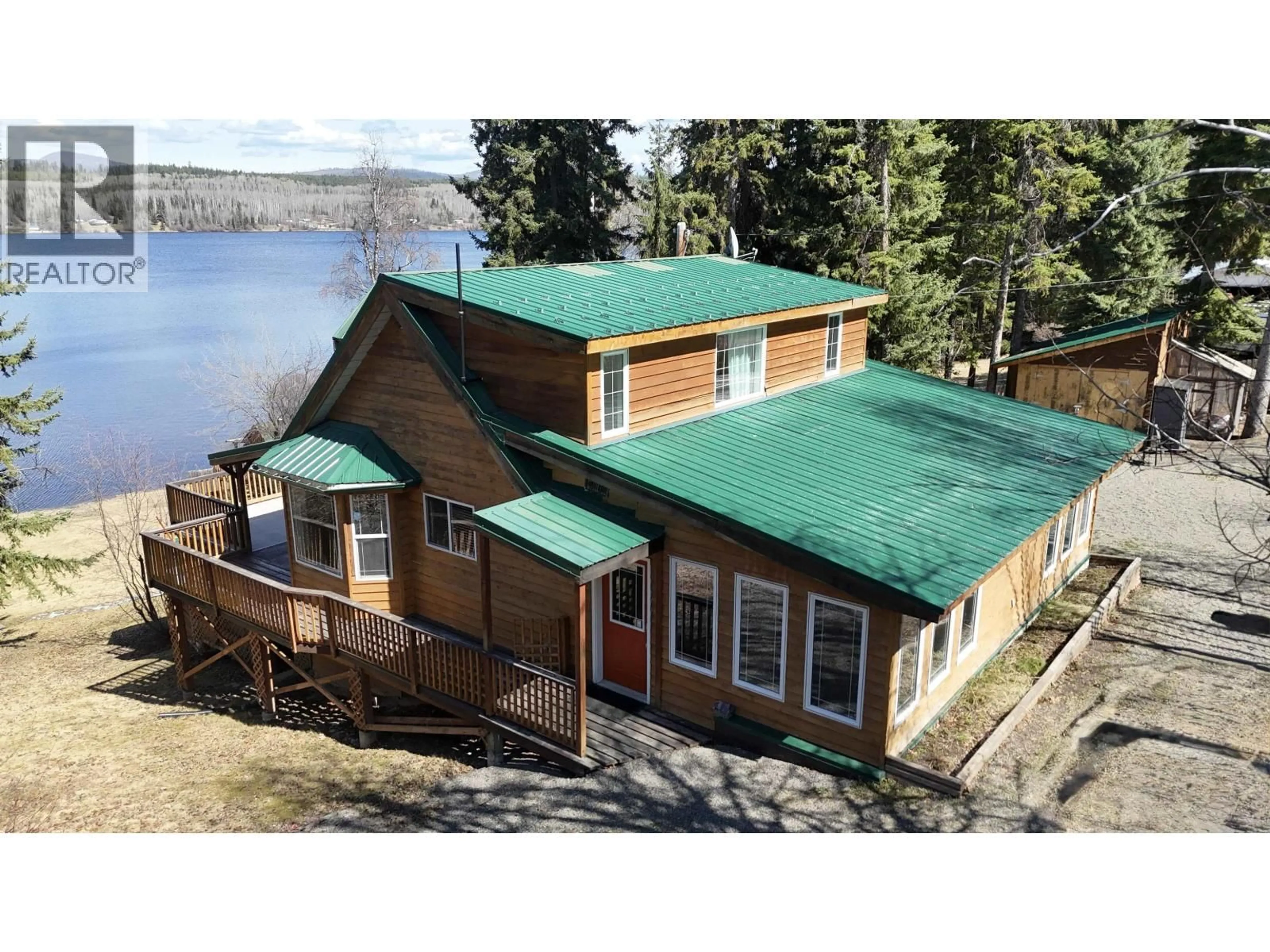 A pic from outside/outdoor area/front of a property/back of a property/a pic from drone, water/lake/river/ocean view for 1753 SIMON BAY ROAD, Fraser Lake British Columbia V0J1S0