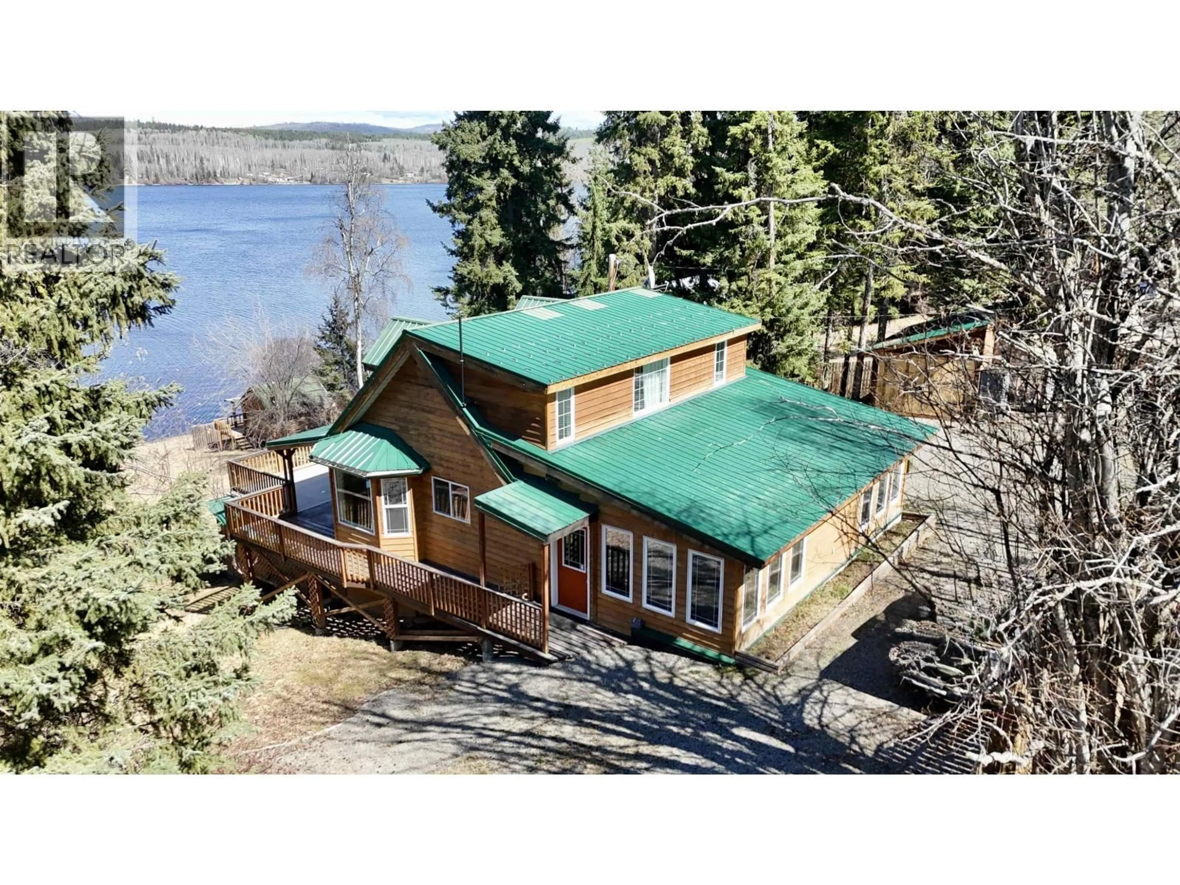 A pic from outside/outdoor area/front of a property/back of a property/a pic from drone, water/lake/river/ocean view for 1753 SIMON BAY ROAD, Fraser Lake British Columbia V0J1S0