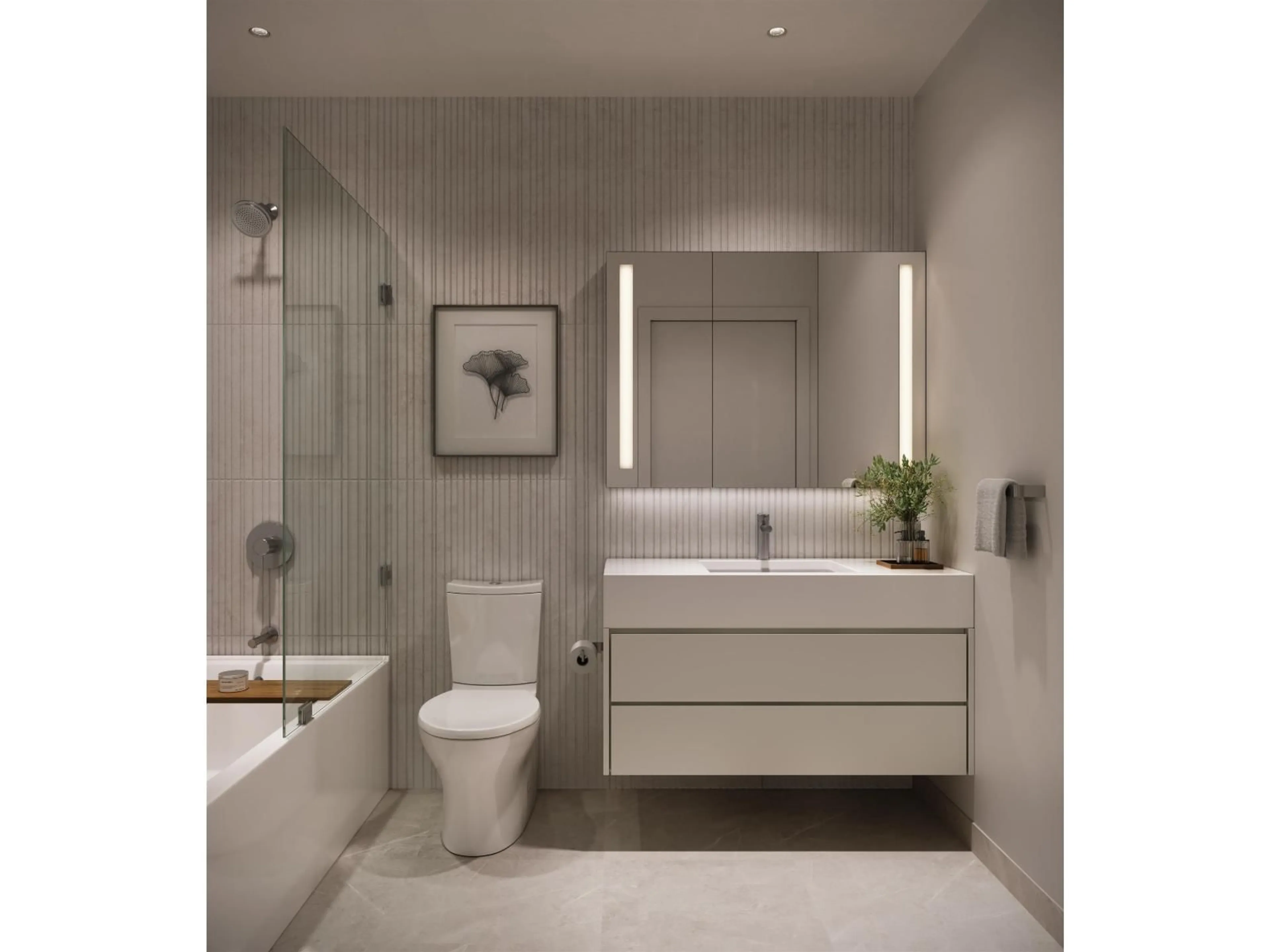 Contemporary bathroom, ceramic/tile floor for 906 - 10260 133A STREET, Surrey British Columbia V4B3T2