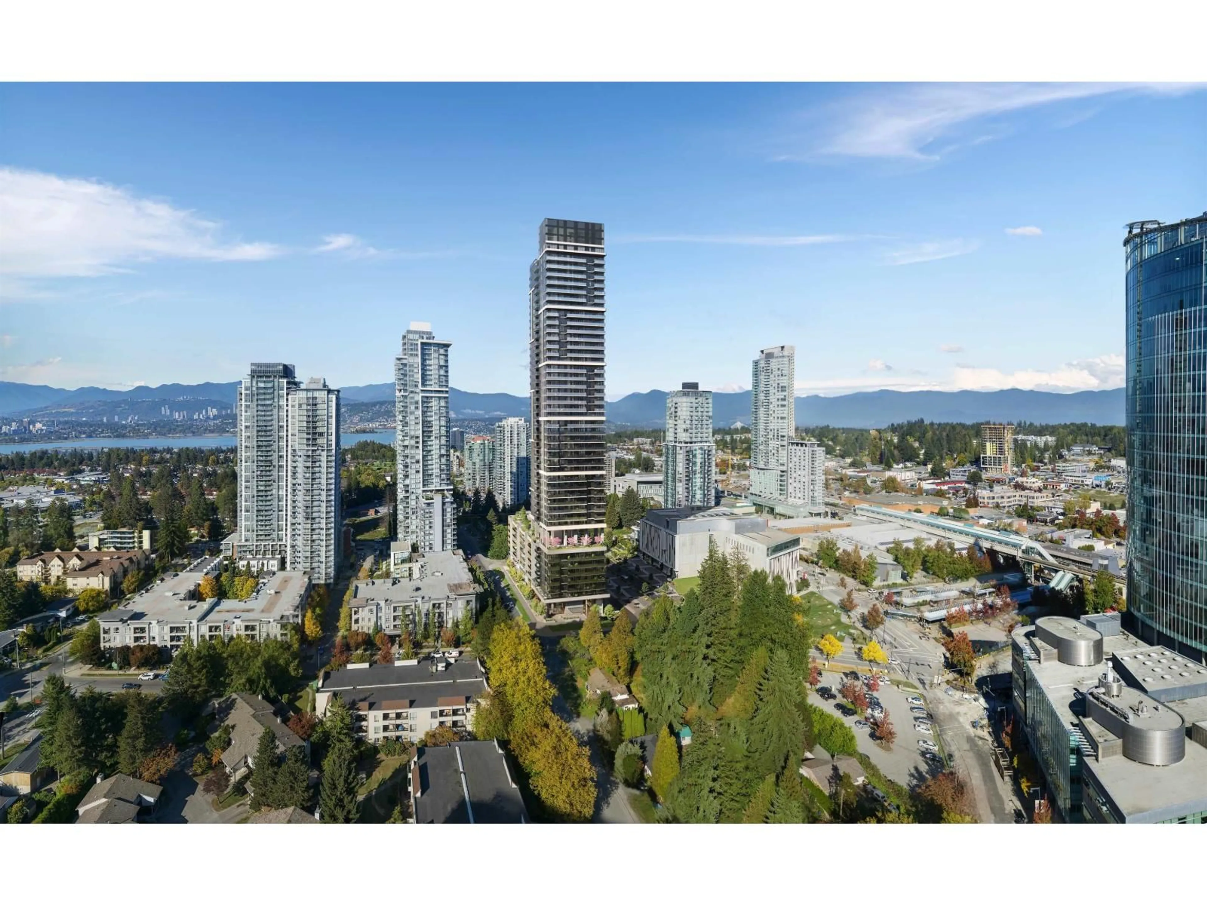 A pic from outside/outdoor area/front of a property/back of a property/a pic from drone, city buildings view from balcony for 1210 - 10260 133A STREET, Surrey British Columbia V4B3T2