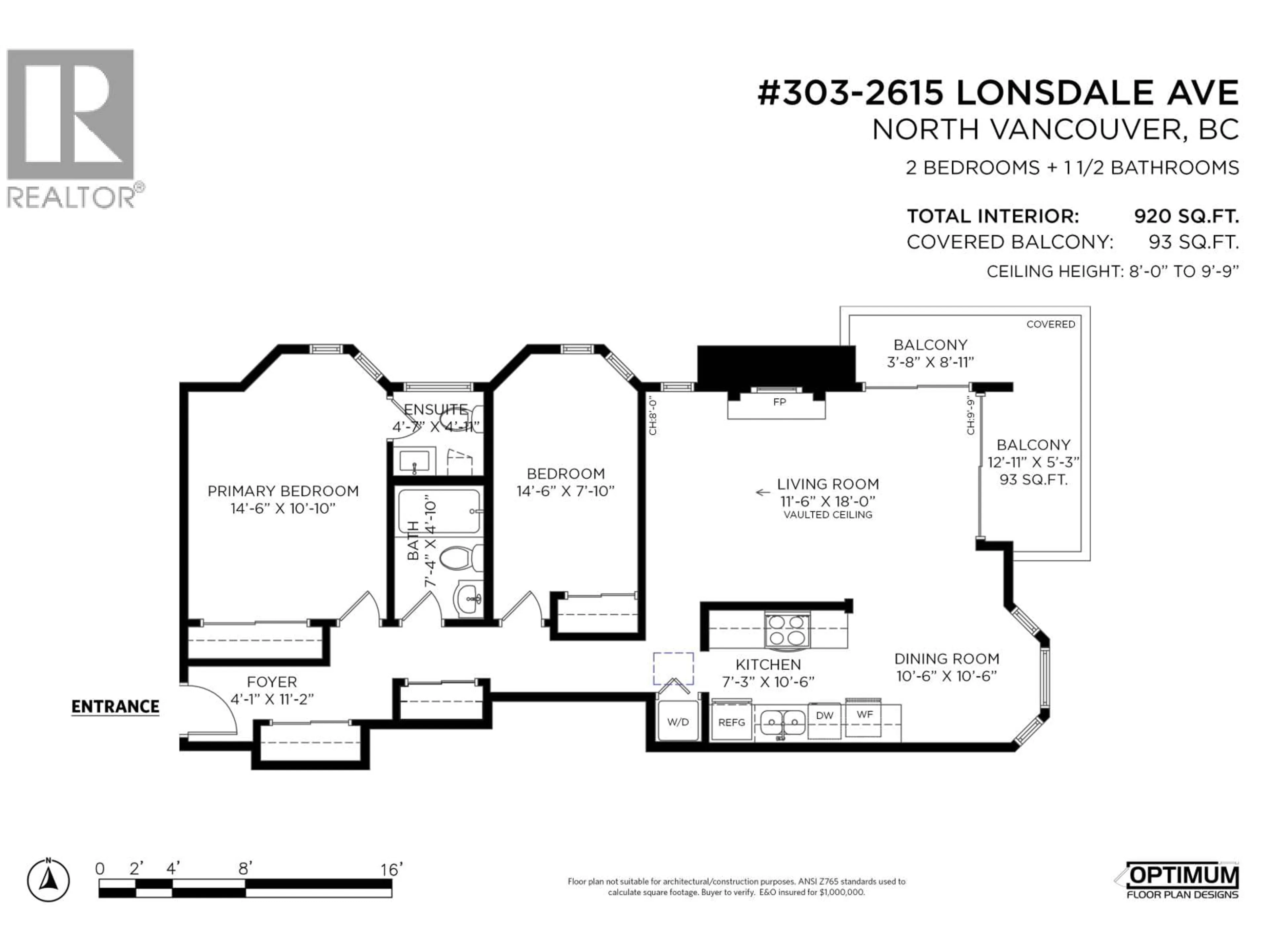 Floor plan for 303 - 2615 LONSDALE AVENUE, North Vancouver British Columbia V7N3H7
