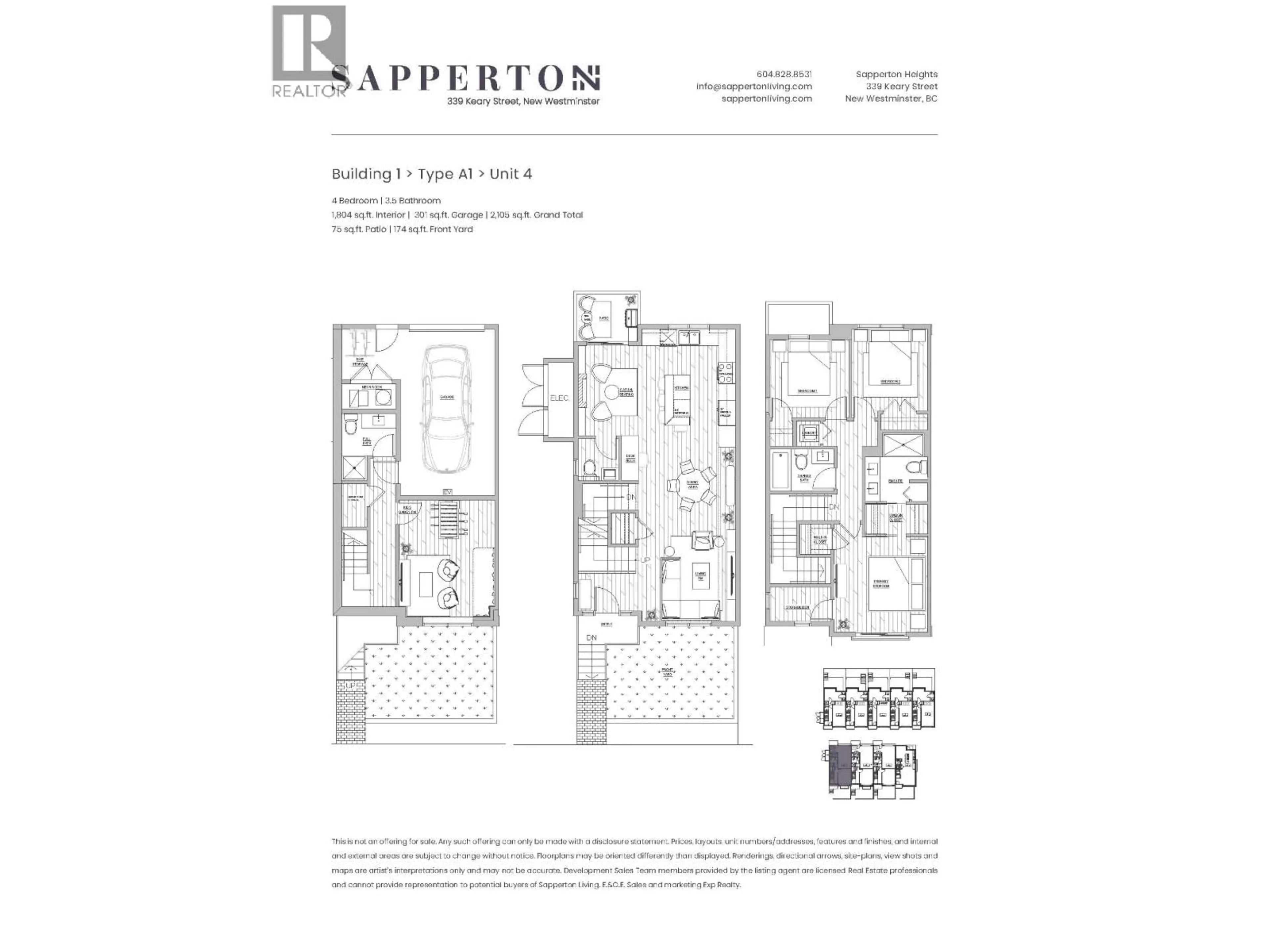 Floor plan for 4 - 339 KEARY STREET, New Westminster British Columbia V3L3L2