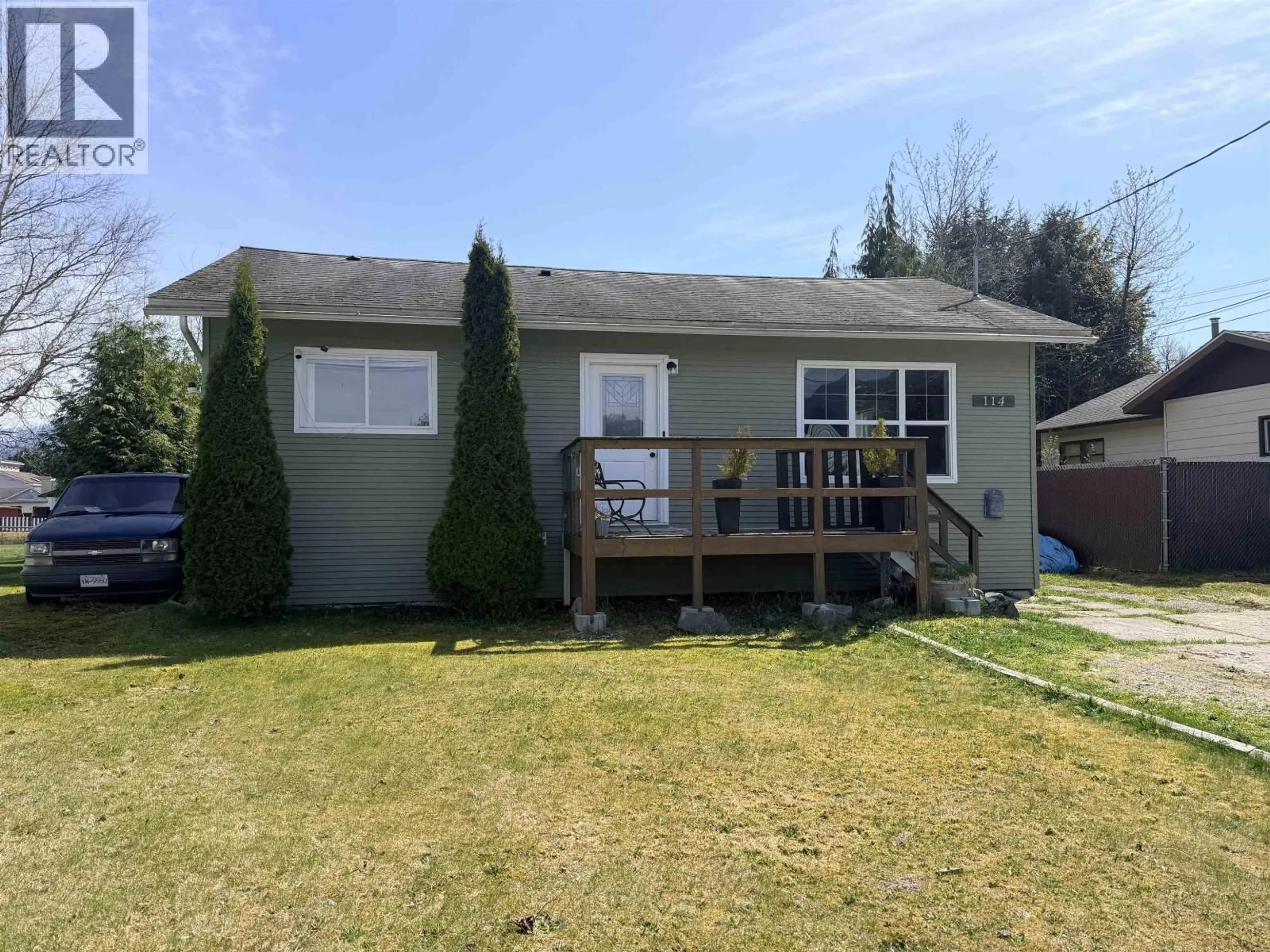 Home with vinyl exterior material, street for 114 LILLOOET CRESCENT, Kitimat British Columbia V8C1Z8