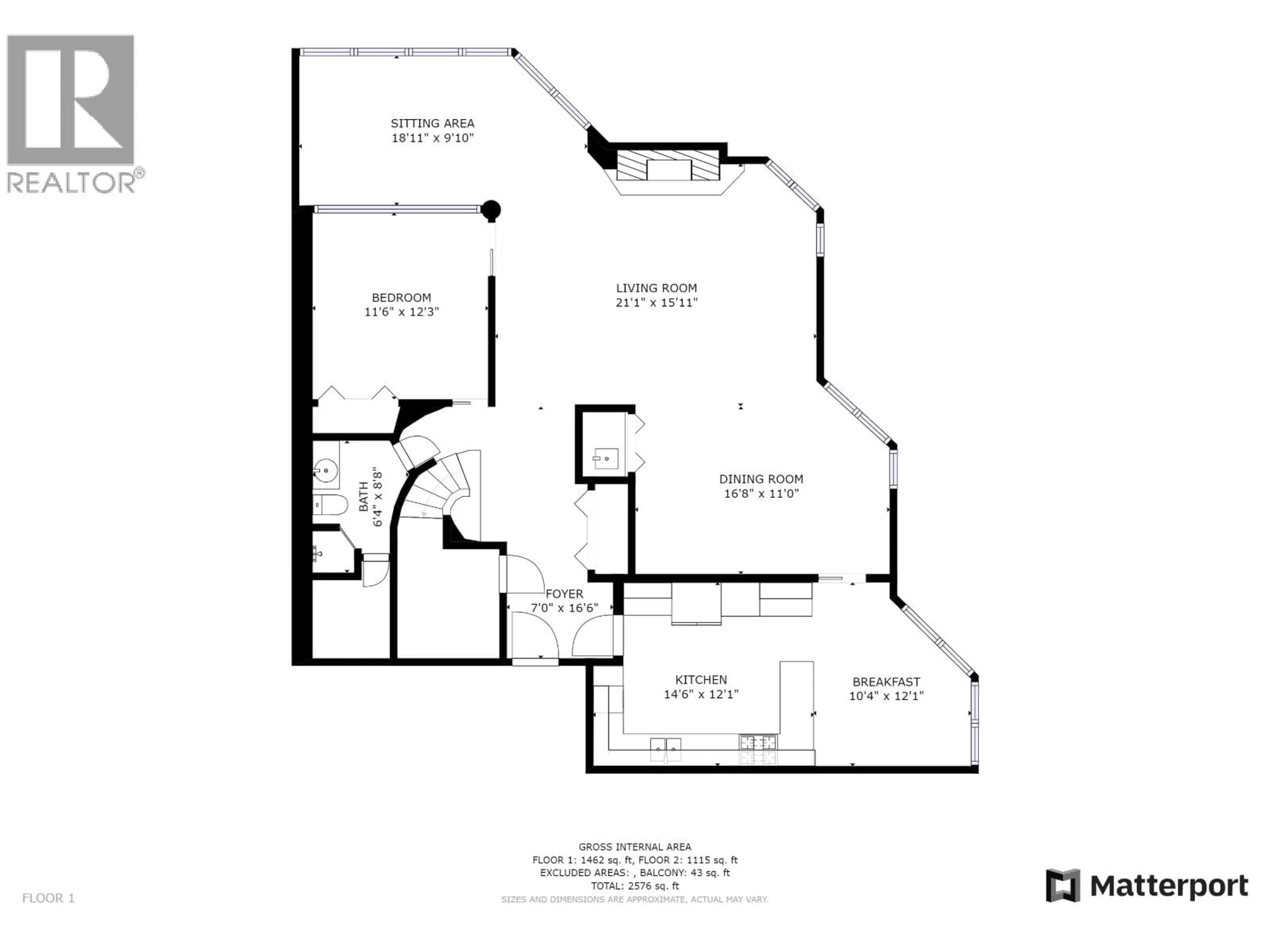 Floor plan for 1902 - 738 BROUGHTON STREET, Vancouver British Columbia V6G3A7