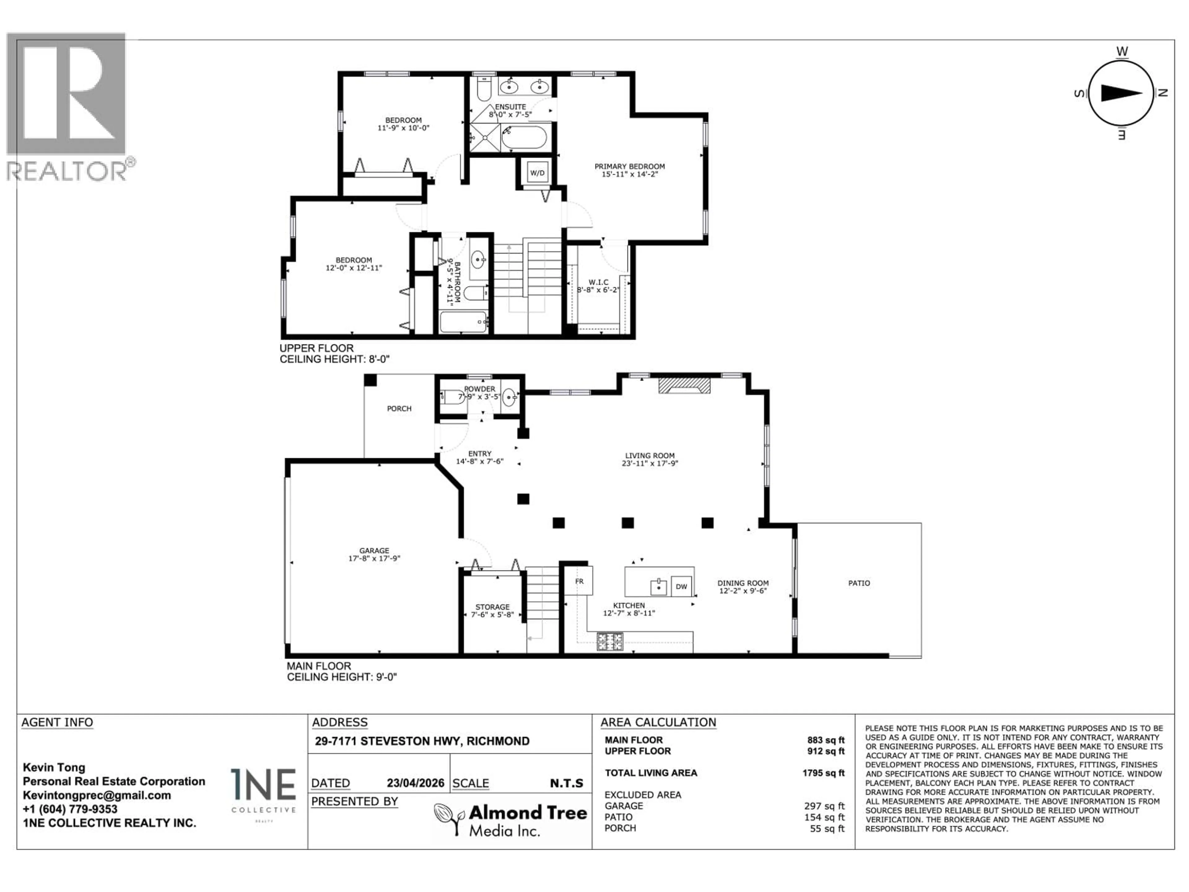 Floor plan for 29 - 7171 STEVESTON HIGHWAY, Richmond British Columbia V7A5K4