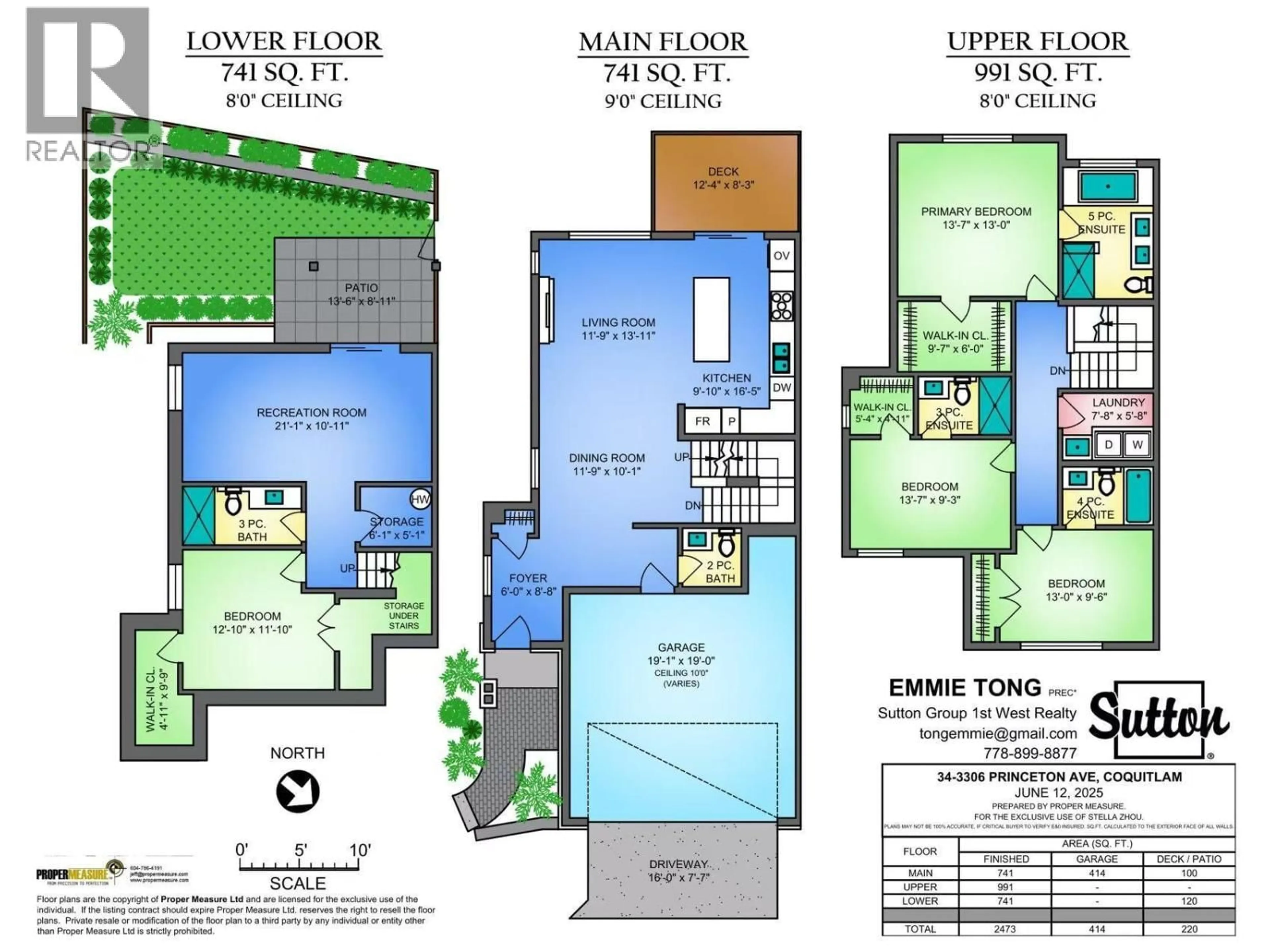 Floor plan for 34 - 3306 PRINCETON AVENUE, Coquitlam British Columbia V3E0M9