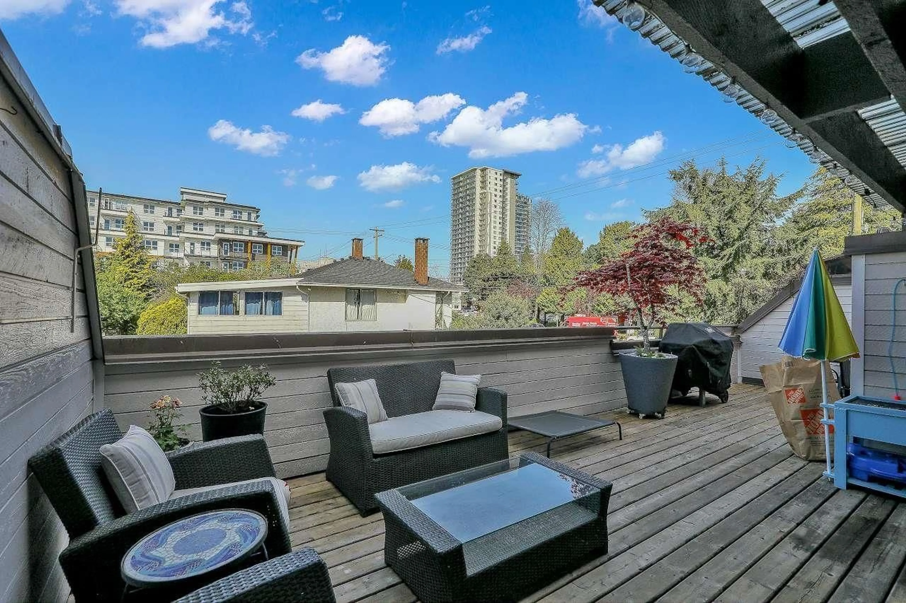 Patio, city buildings view from balcony for 1491 MERKLIN STREET, White Rock British Columbia V4B4C4