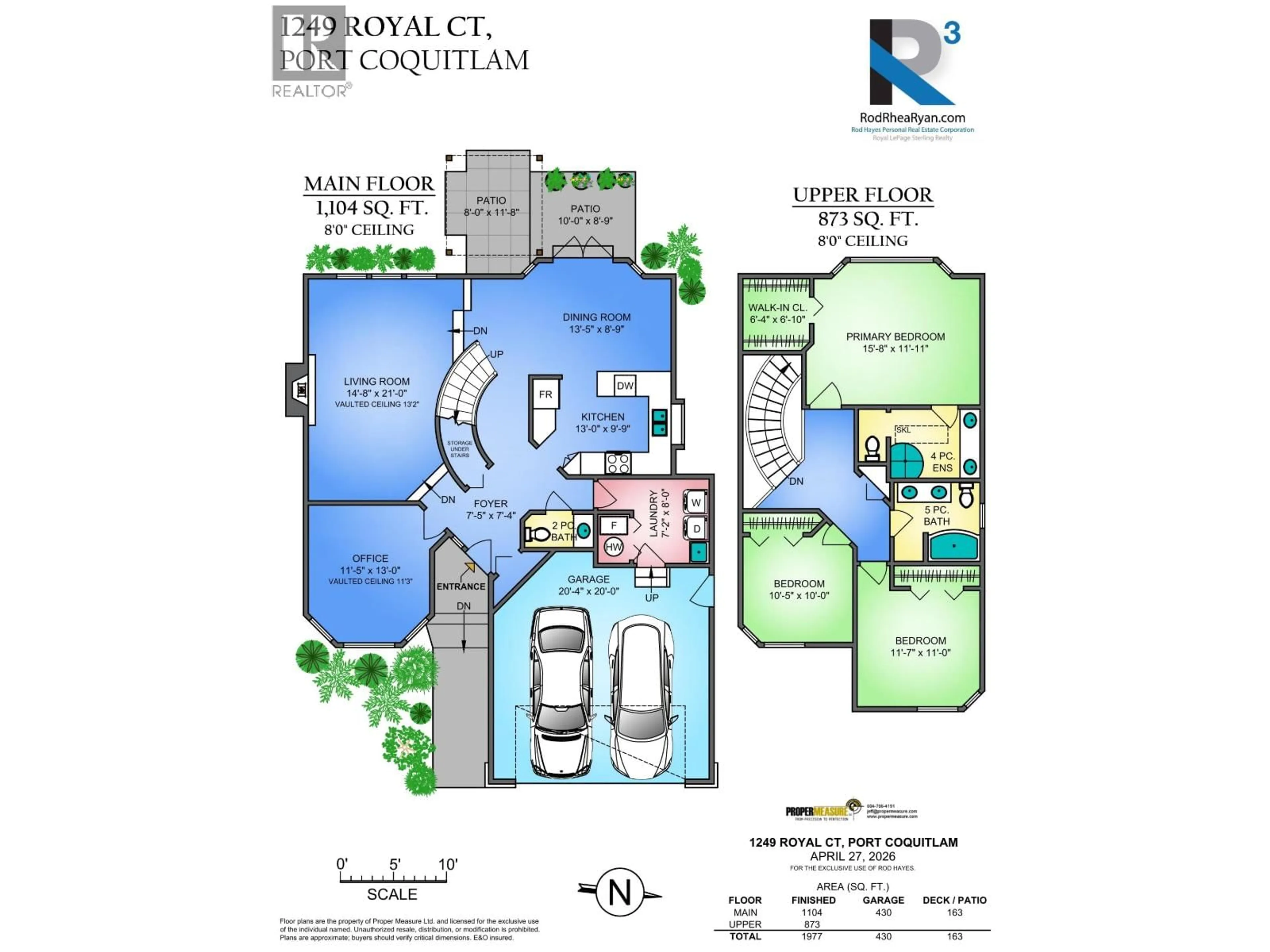 Floor plan for 1249 ROYAL COURT, Port Coquitlam British Columbia V3C5X3