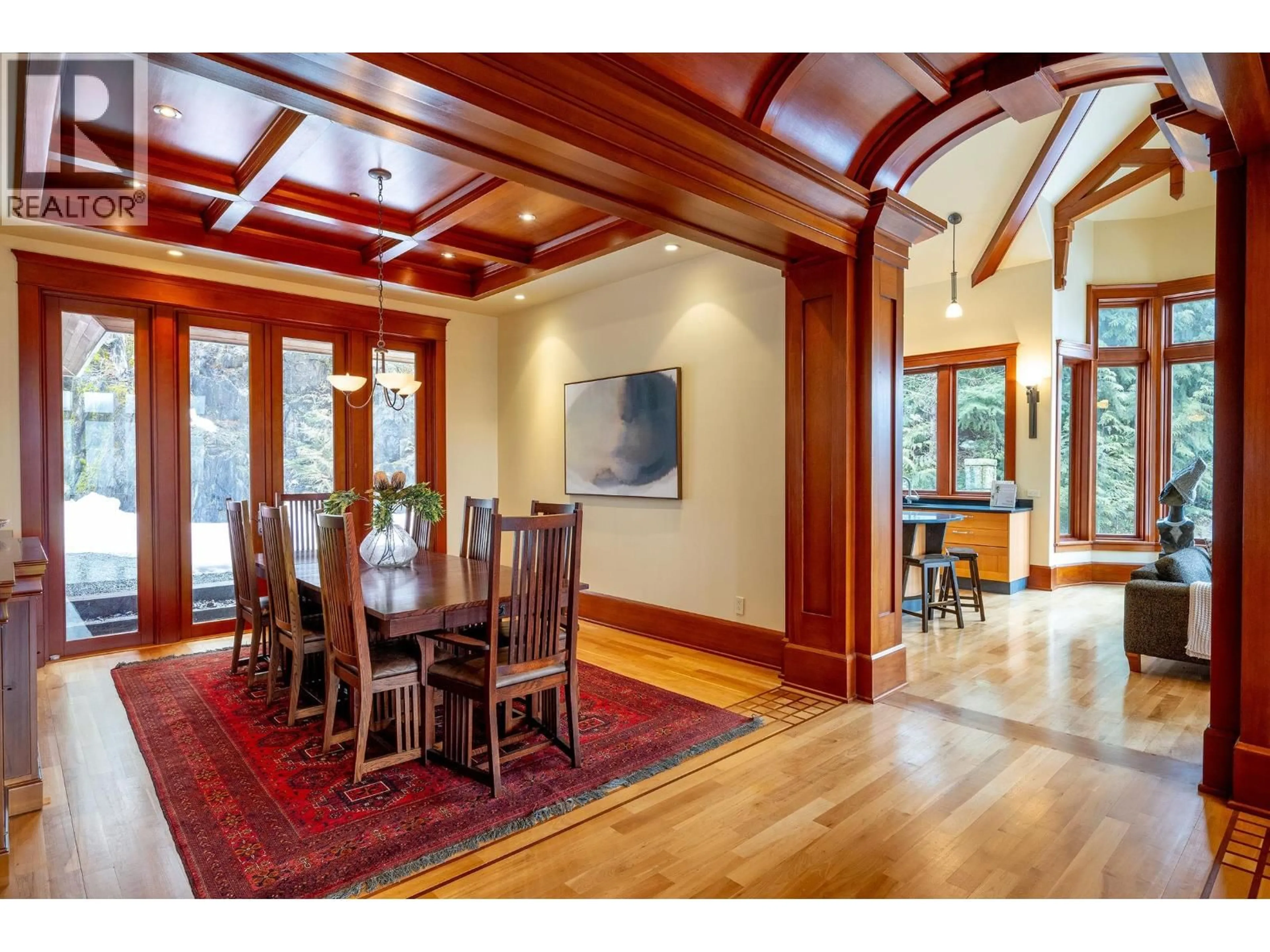 Dining room, wood/laminate floor for 3833 SUNRIDGE DRIVE, Whistler British Columbia V8E0W1