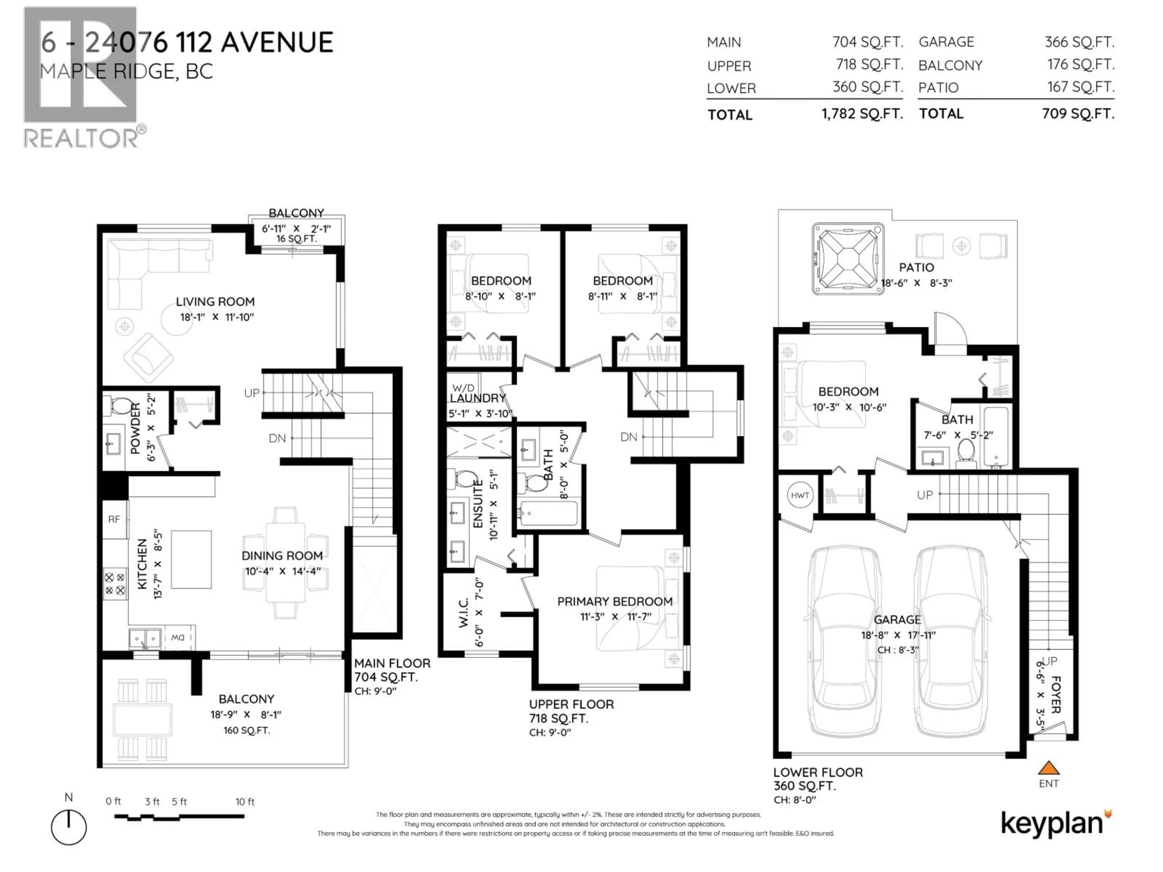 Floor plan for 6 - 24076 112 AVENUE, Maple Ridge British Columbia V2W0K2