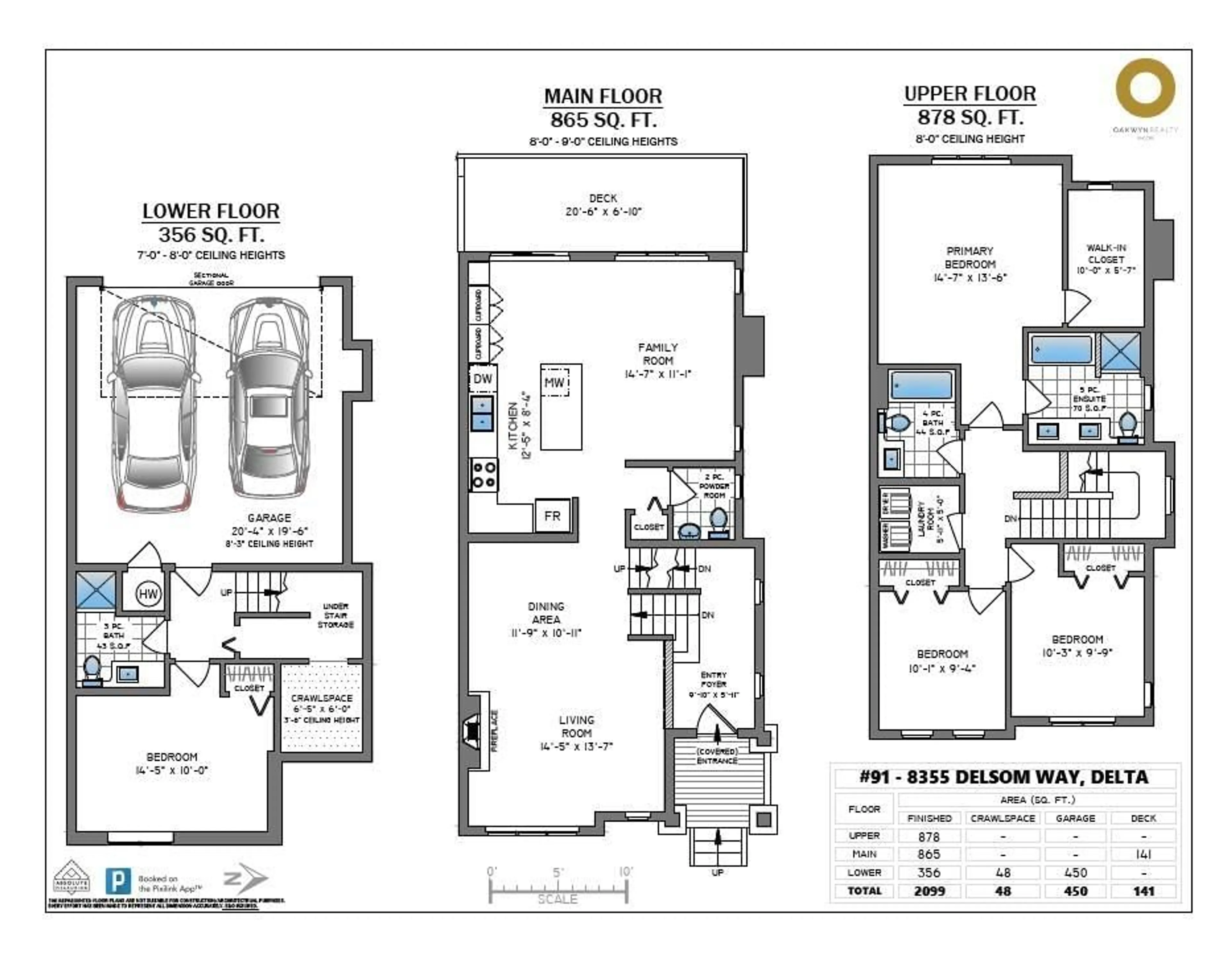 Floor plan for 91 - 8355 DELSOM WAY, Delta British Columbia V4C0A9
