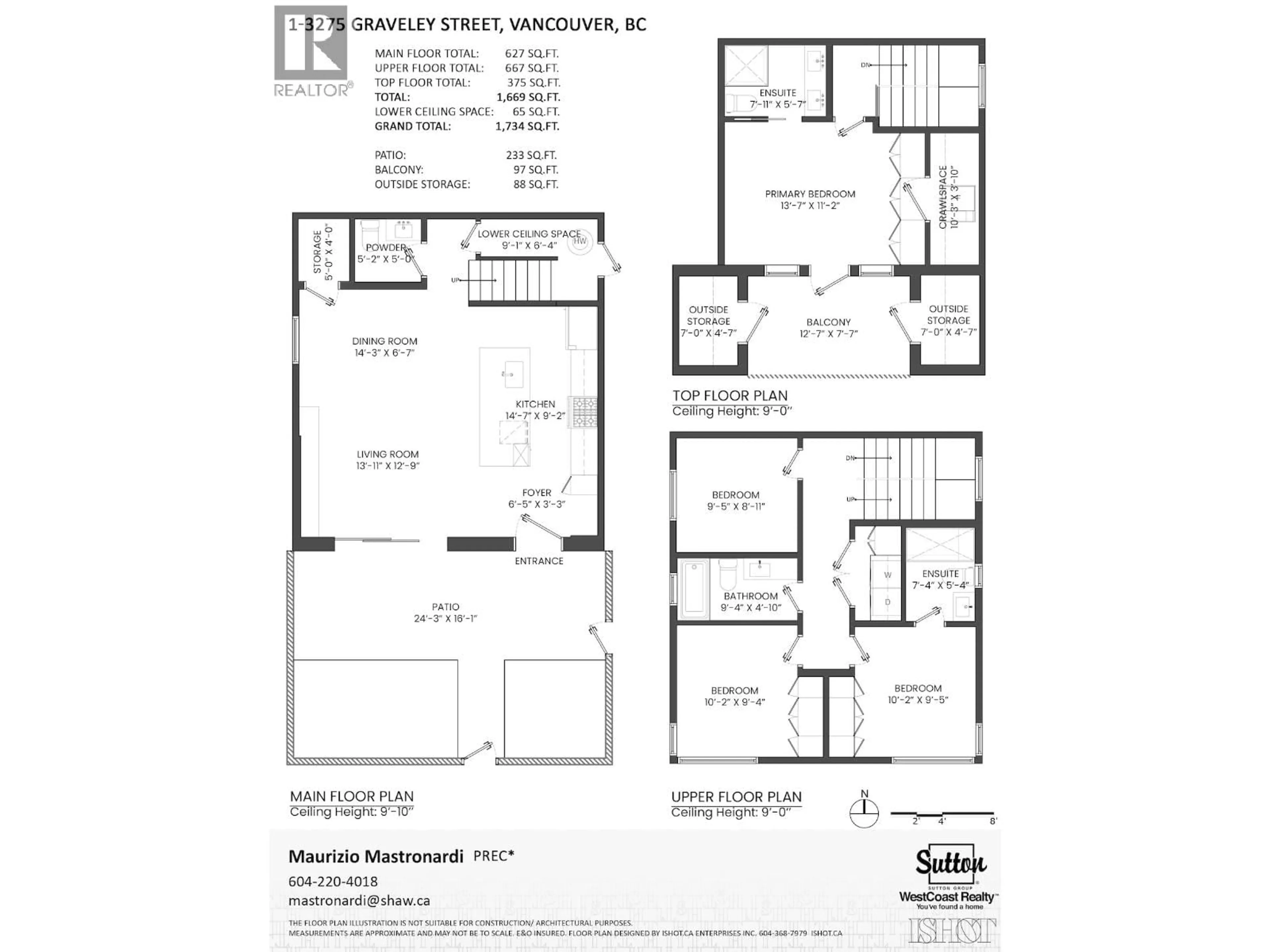 Floor plan for 1 - 3275 GRAVELEY STREET, Vancouver British Columbia V5K3K8