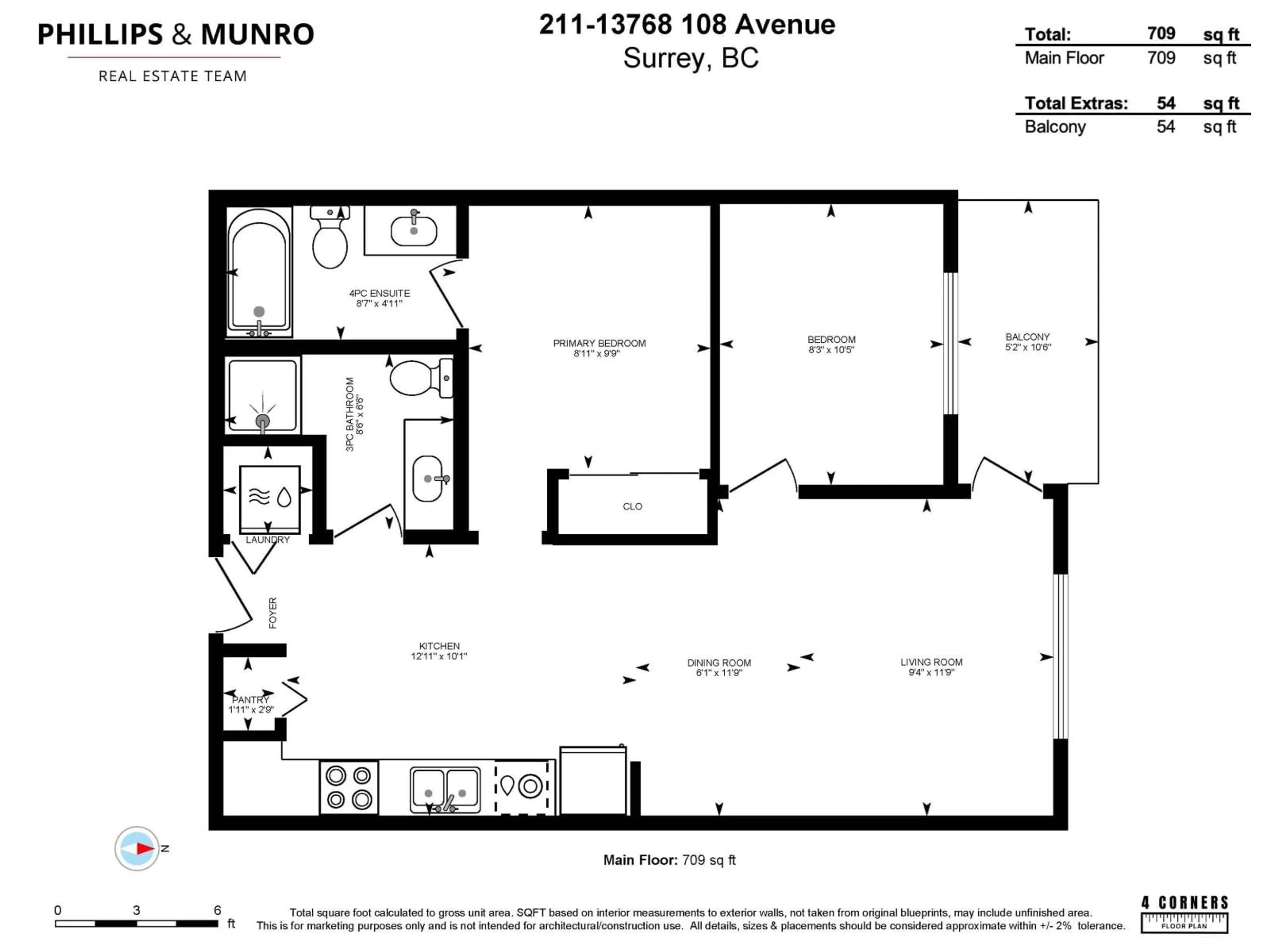 Floor plan for 211 - 13768 108 AVENUE, Surrey British Columbia V3T0L9
