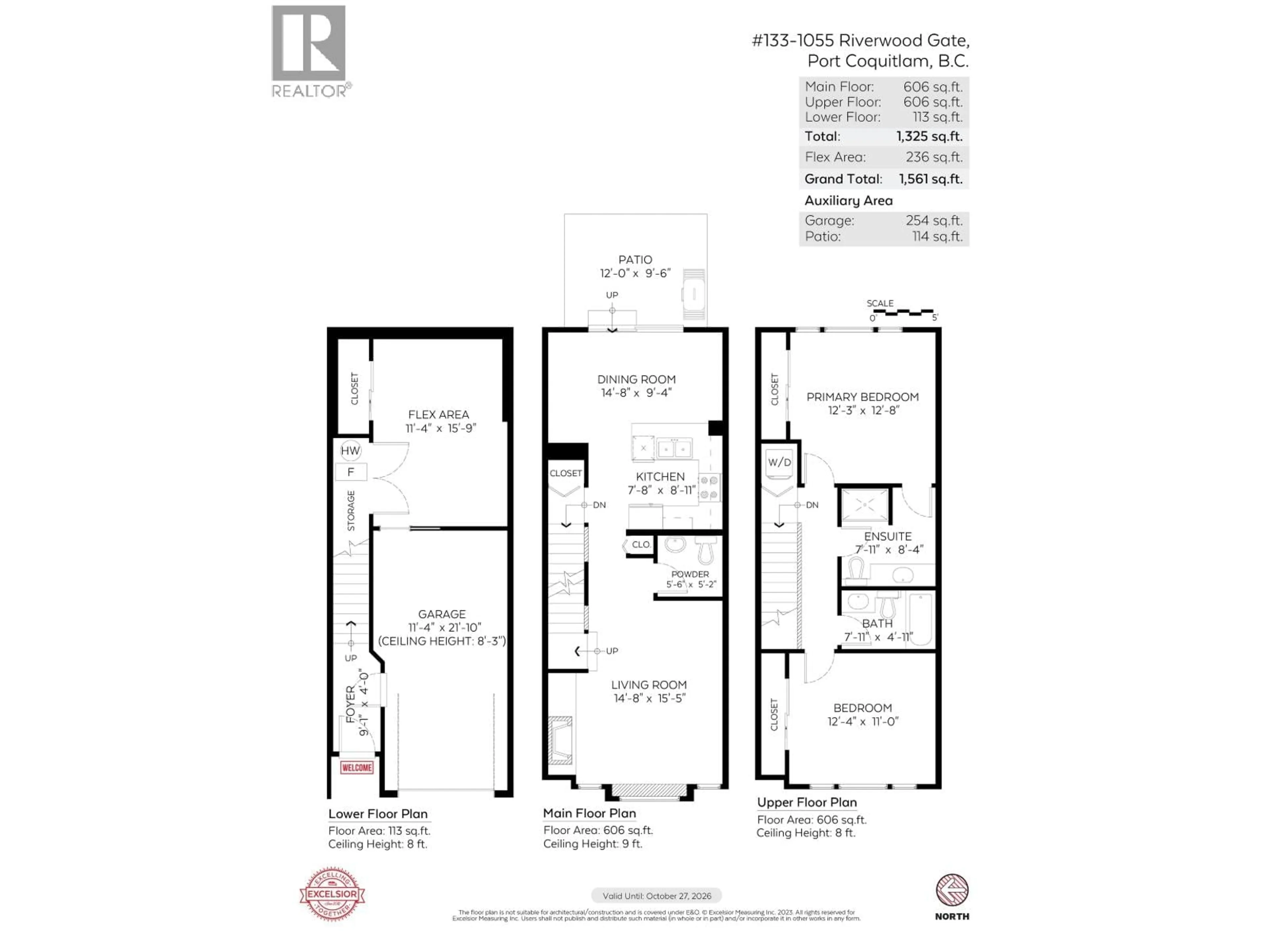 Floor plan for 133 - 1055 RIVERWOOD GATE, Port Coquitlam British Columbia V3B8C3