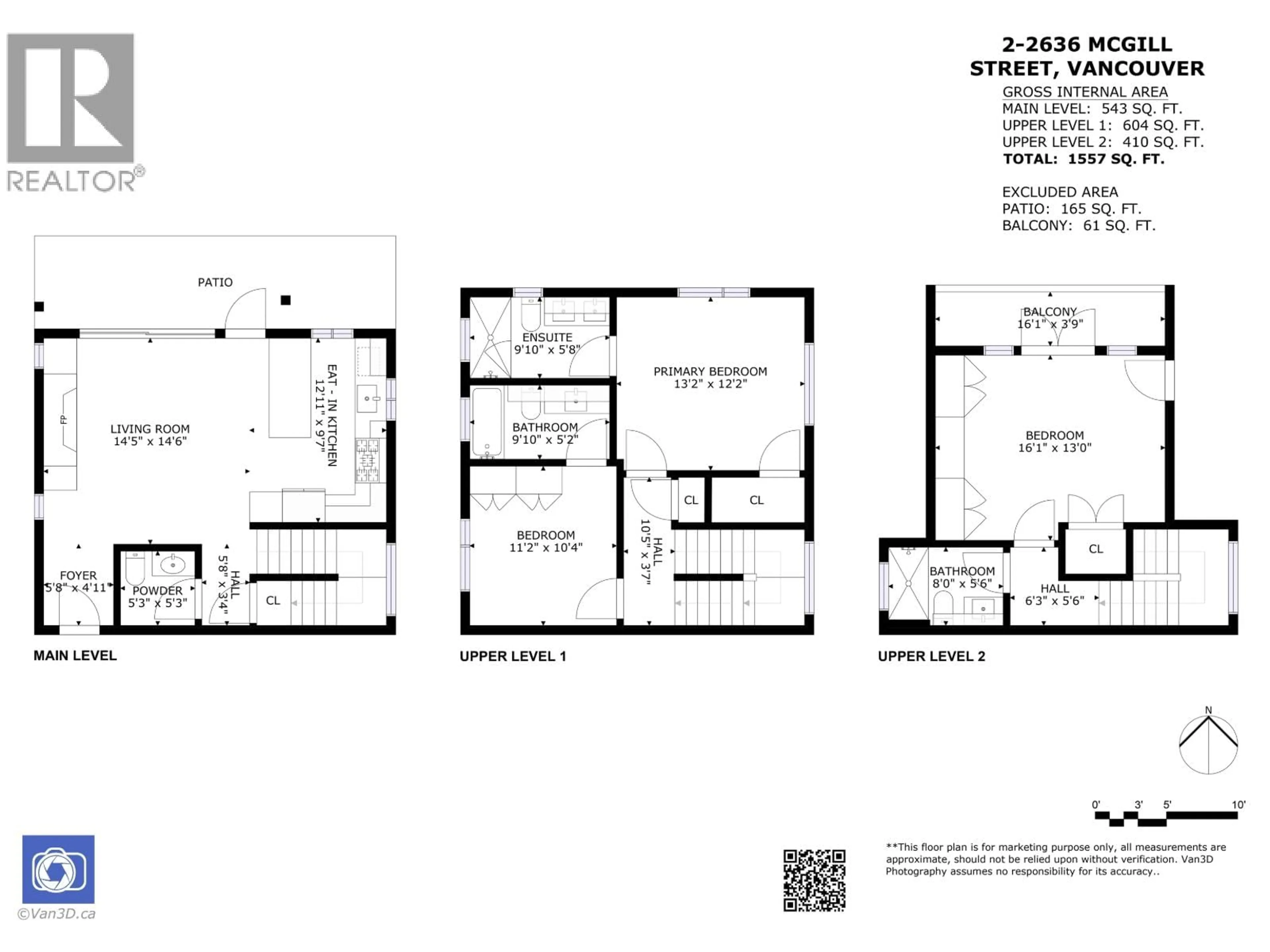 Floor plan for 2 - 2636 MCGILL STREET, Vancouver British Columbia V5K1H3