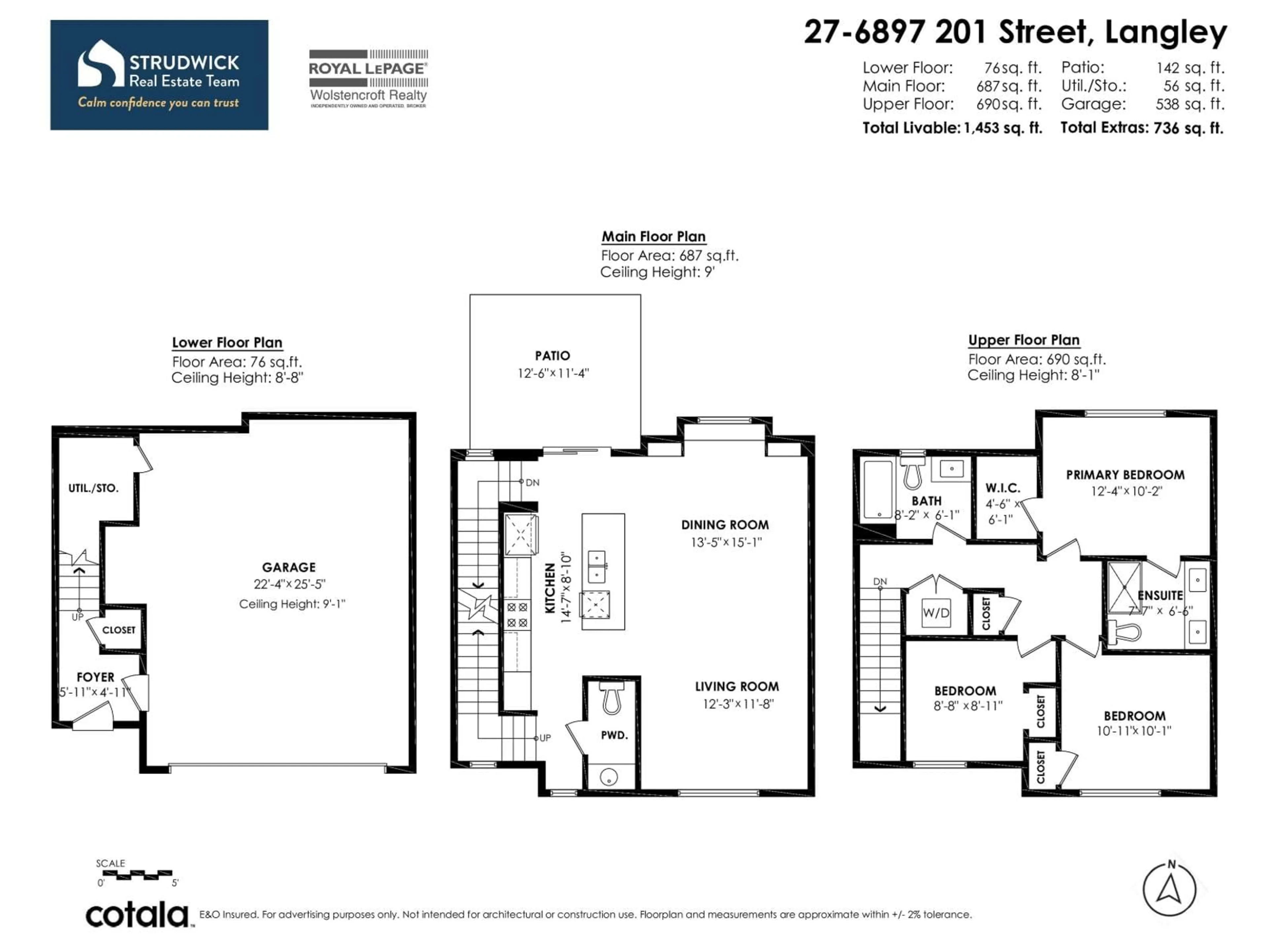 Floor plan for 27 - 6897 201 STREET, Langley British Columbia V2Y0Z3