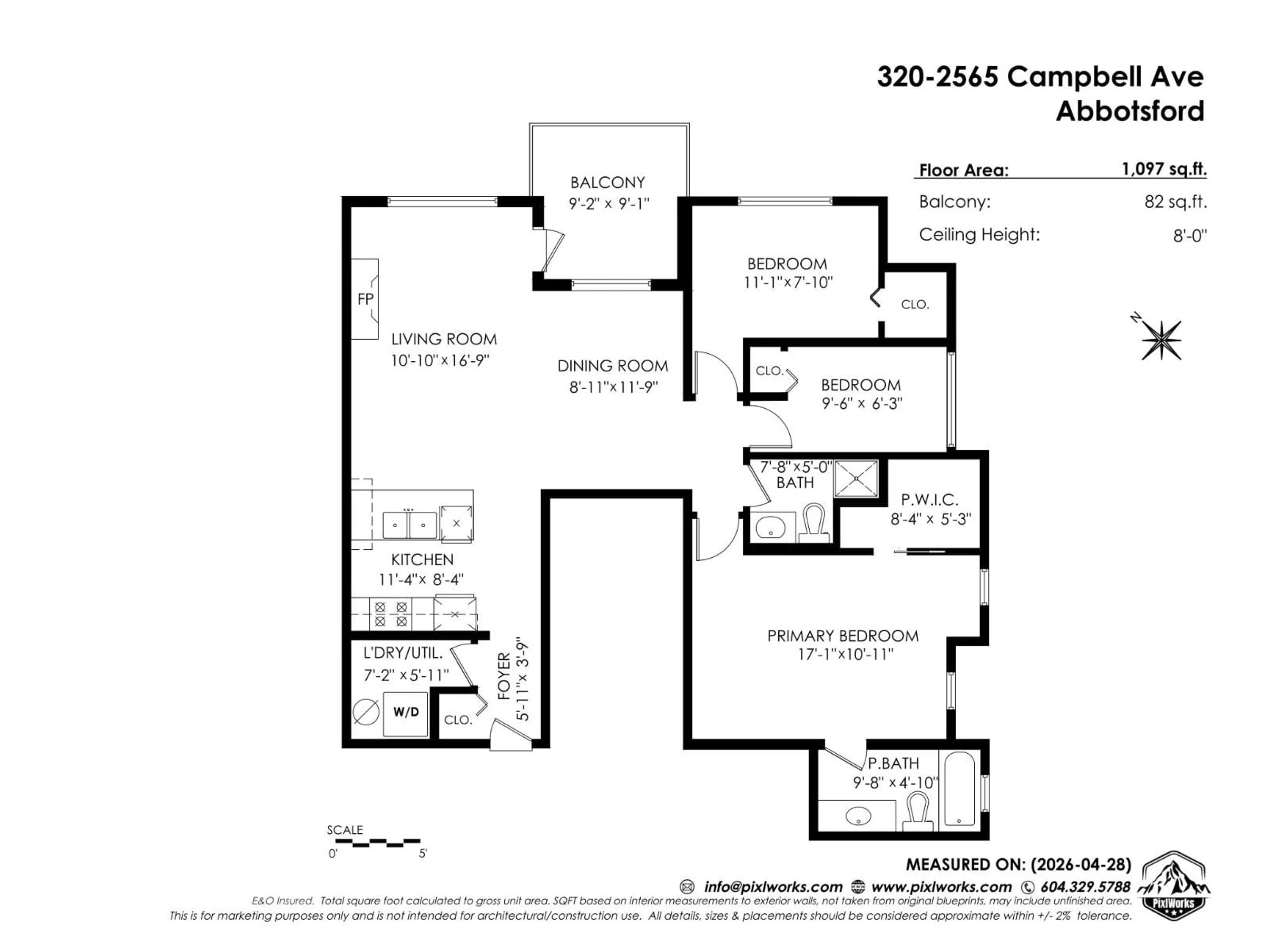 Floor plan for 320 - 2565 CAMPBELL AVENUE, Abbotsford British Columbia V2S0E3