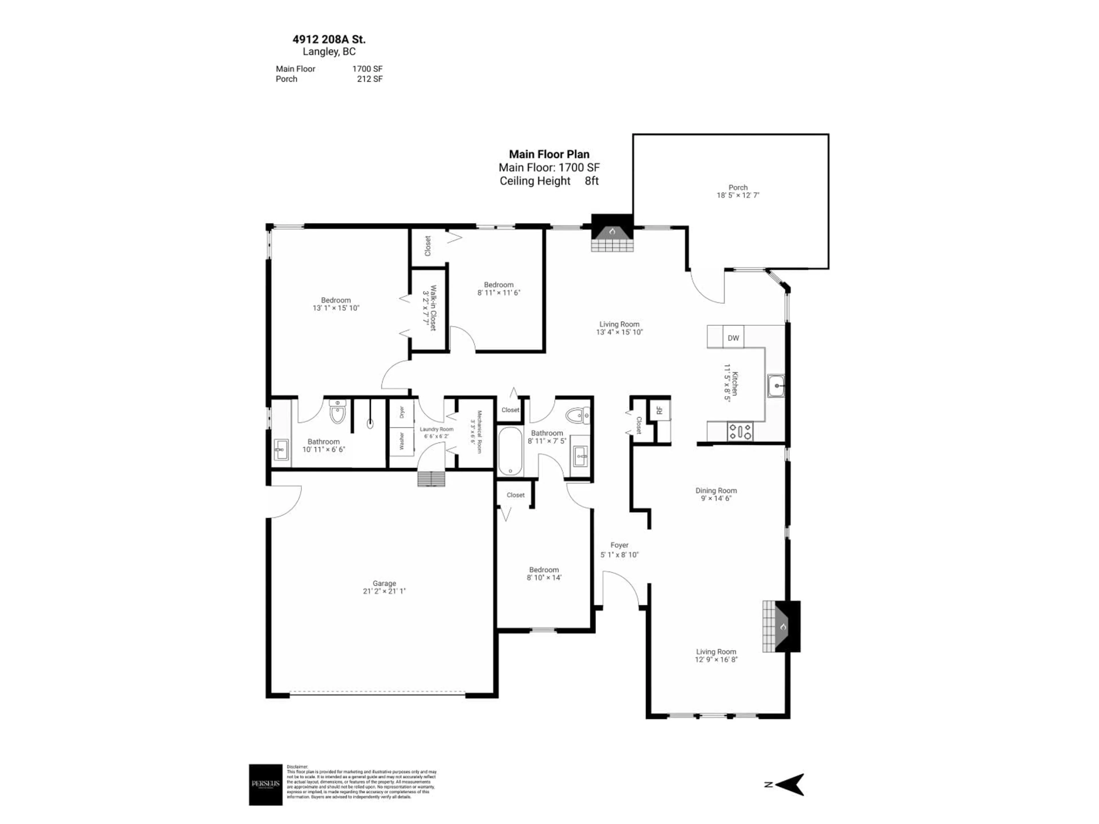Floor plan for 4912 208A STREET, Langley British Columbia V3A5T1