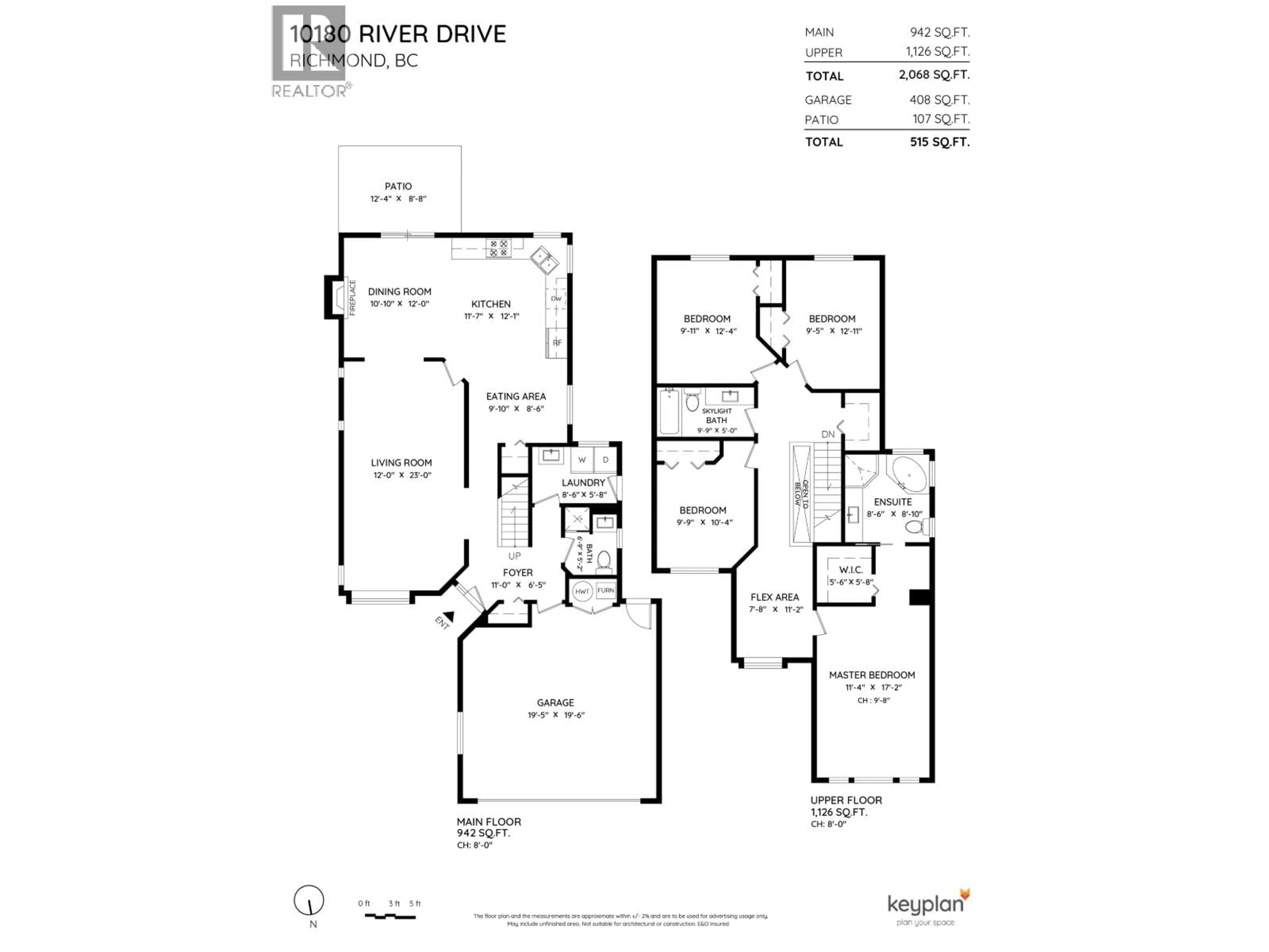 Floor plan for 10180 RIVER DRIVE, Richmond British Columbia V6X1Z3