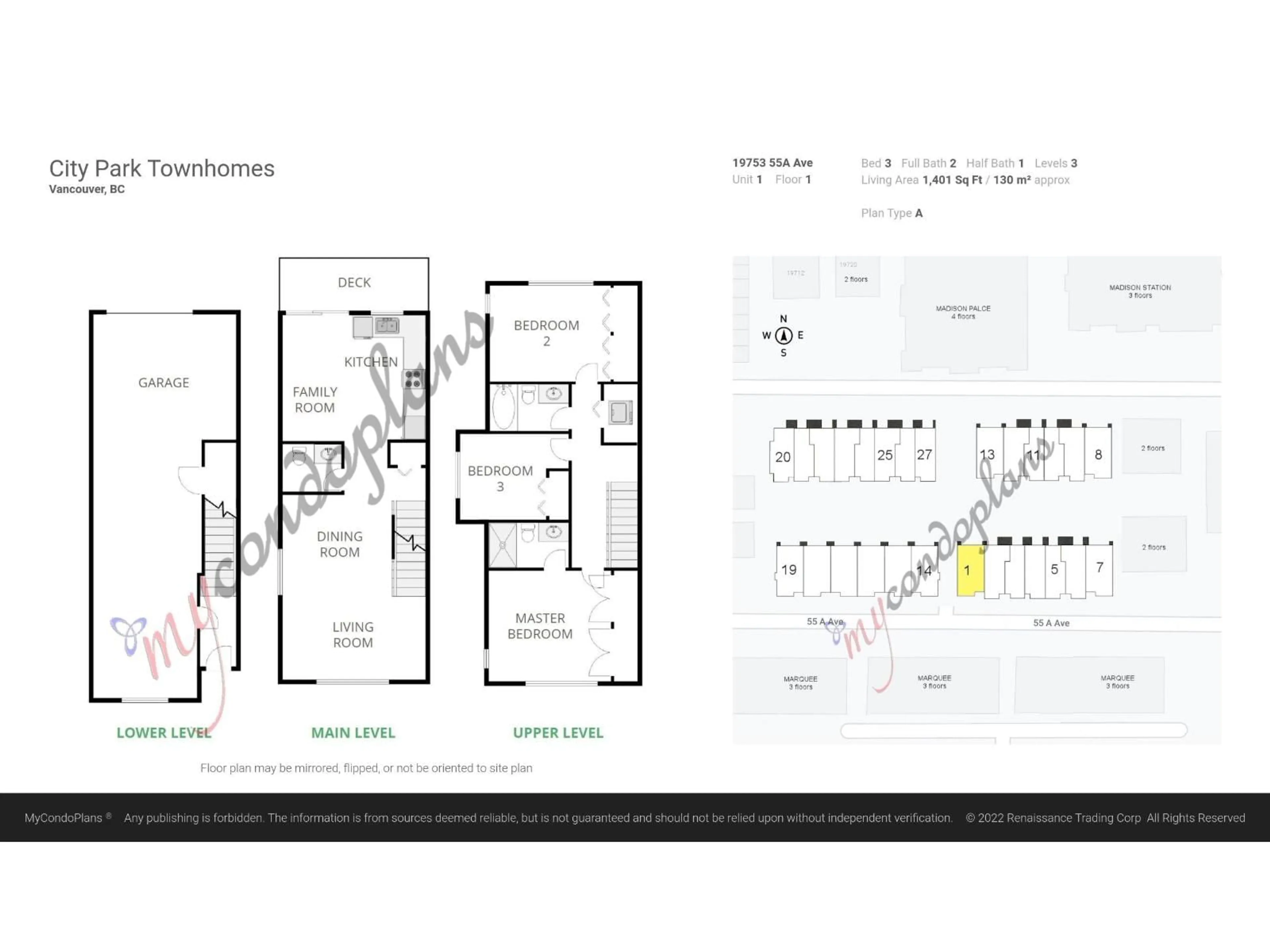 Floor plan for 1 - 19753 55A AVENUE, Langley British Columbia V3A0J9