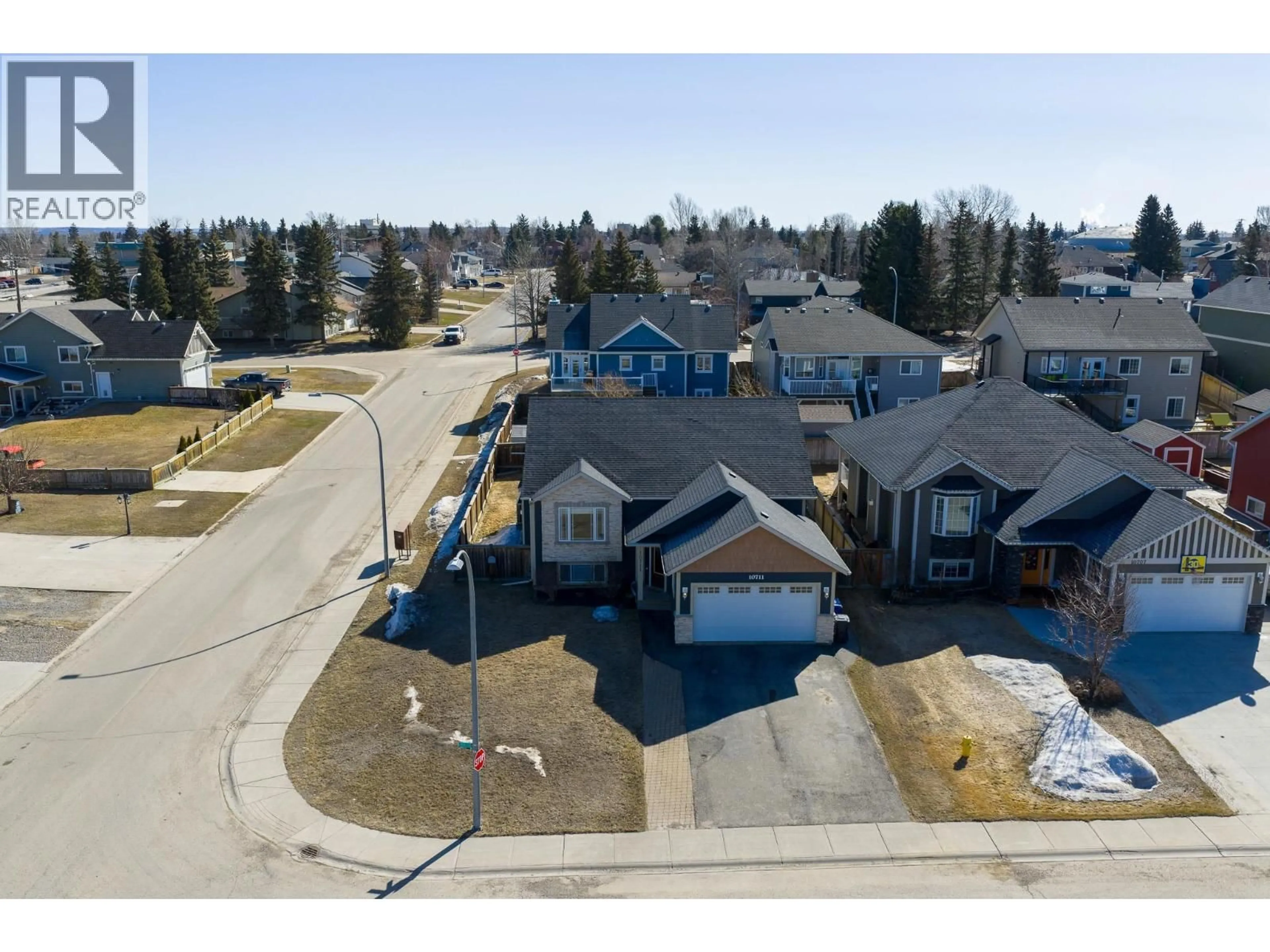 A pic from outside/outdoor area/front of a property/back of a property/a pic from drone, street for 10711 109 STREET, Fort St. John British Columbia V1J0J3