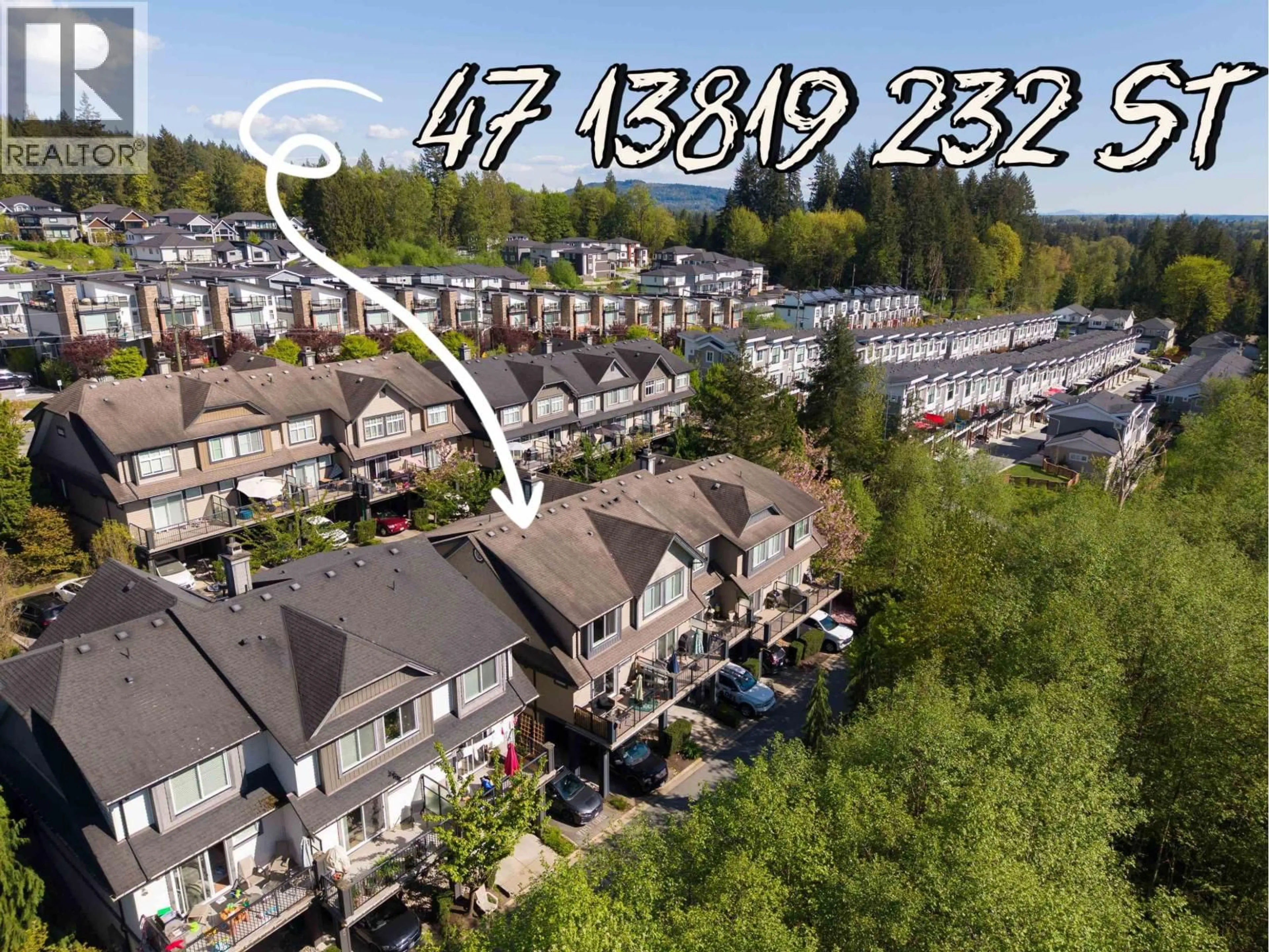 A pic from outside/outdoor area/front of a property/back of a property/a pic from drone, unknown for 47 - 13819 232 STREET, Maple Ridge British Columbia V4R0C7