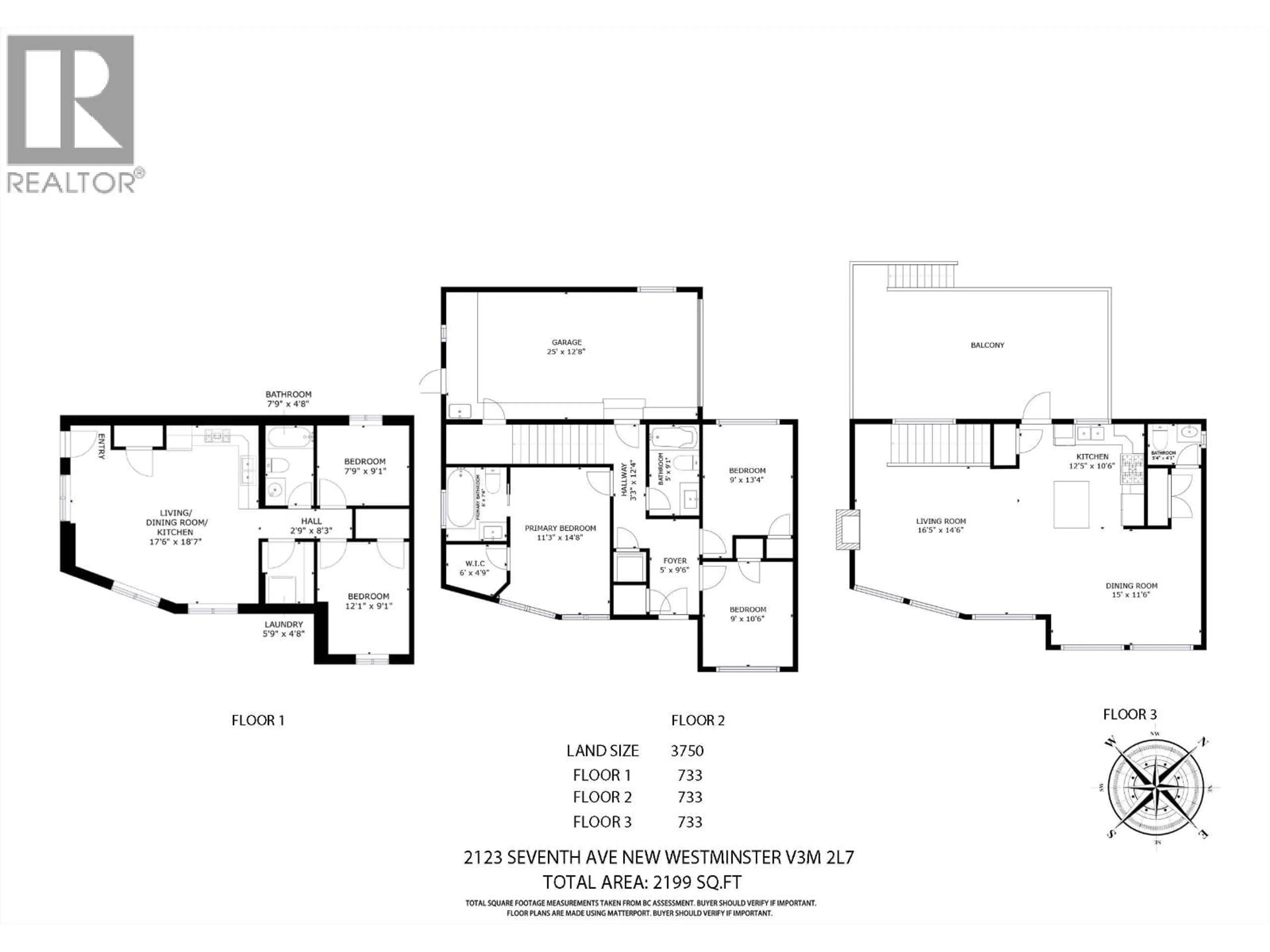 Floor plan for 2123 SEVENTH AVENUE, New Westminster British Columbia V3M2L7