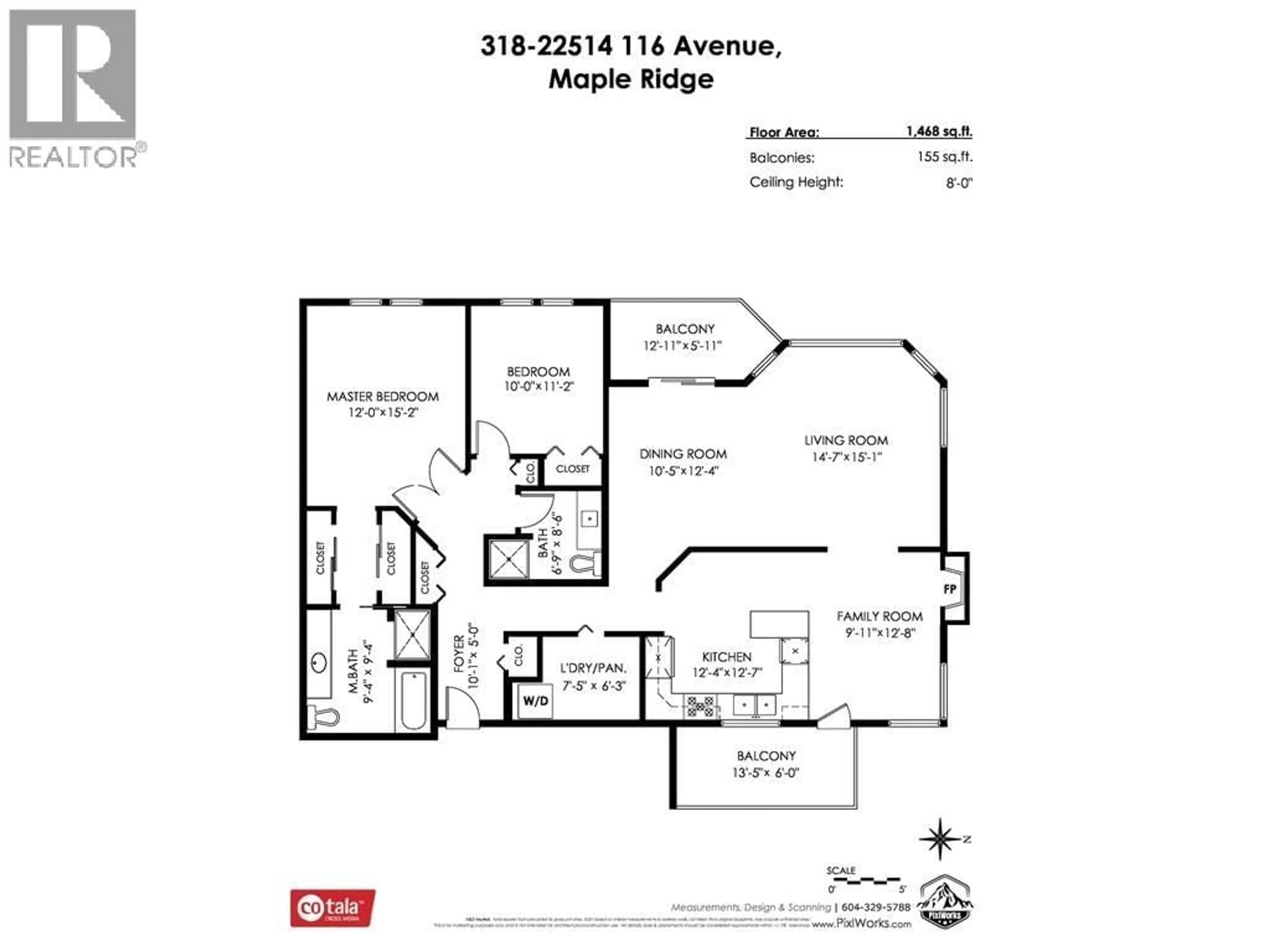 Floor plan for 318 - 22514 116 AVENUE, Maple Ridge British Columbia V2X0N8