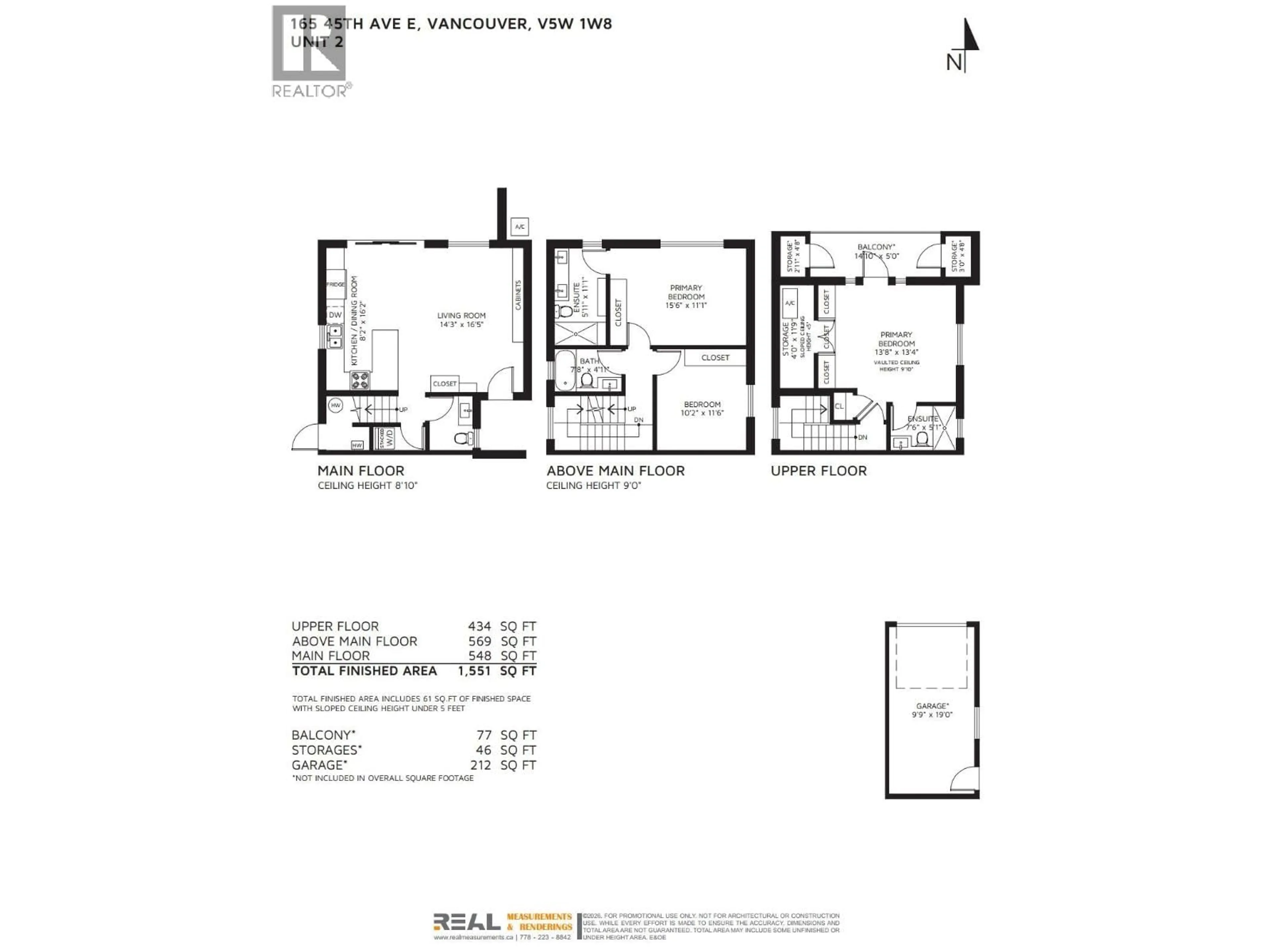 Floor plan for 2 - 165 45TH AVENUE, Vancouver British Columbia V5W1W8