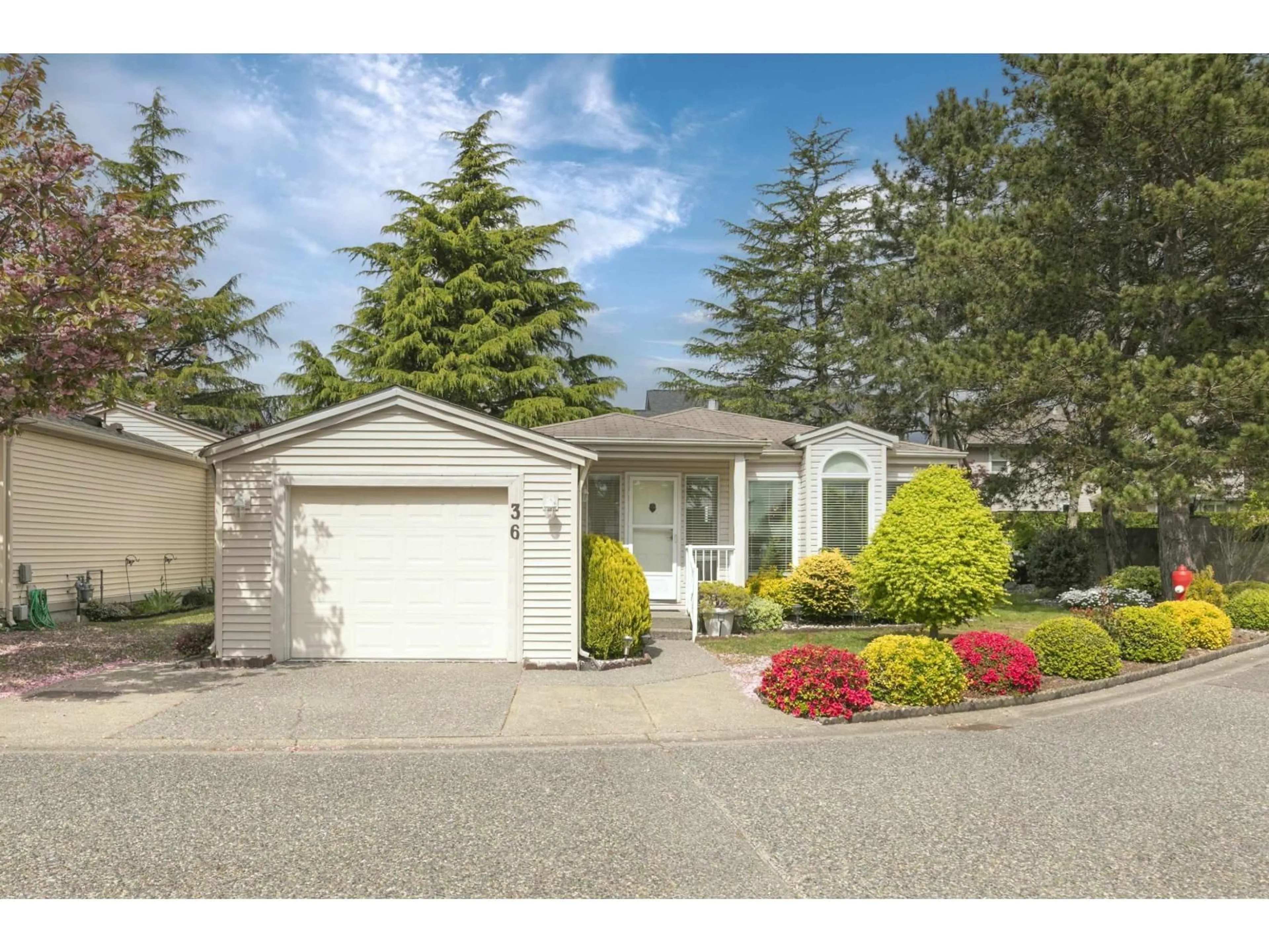 Home with vinyl exterior material, street for 36 - 2345 CRANLEY DRIVE, Surrey British Columbia V4A9G5