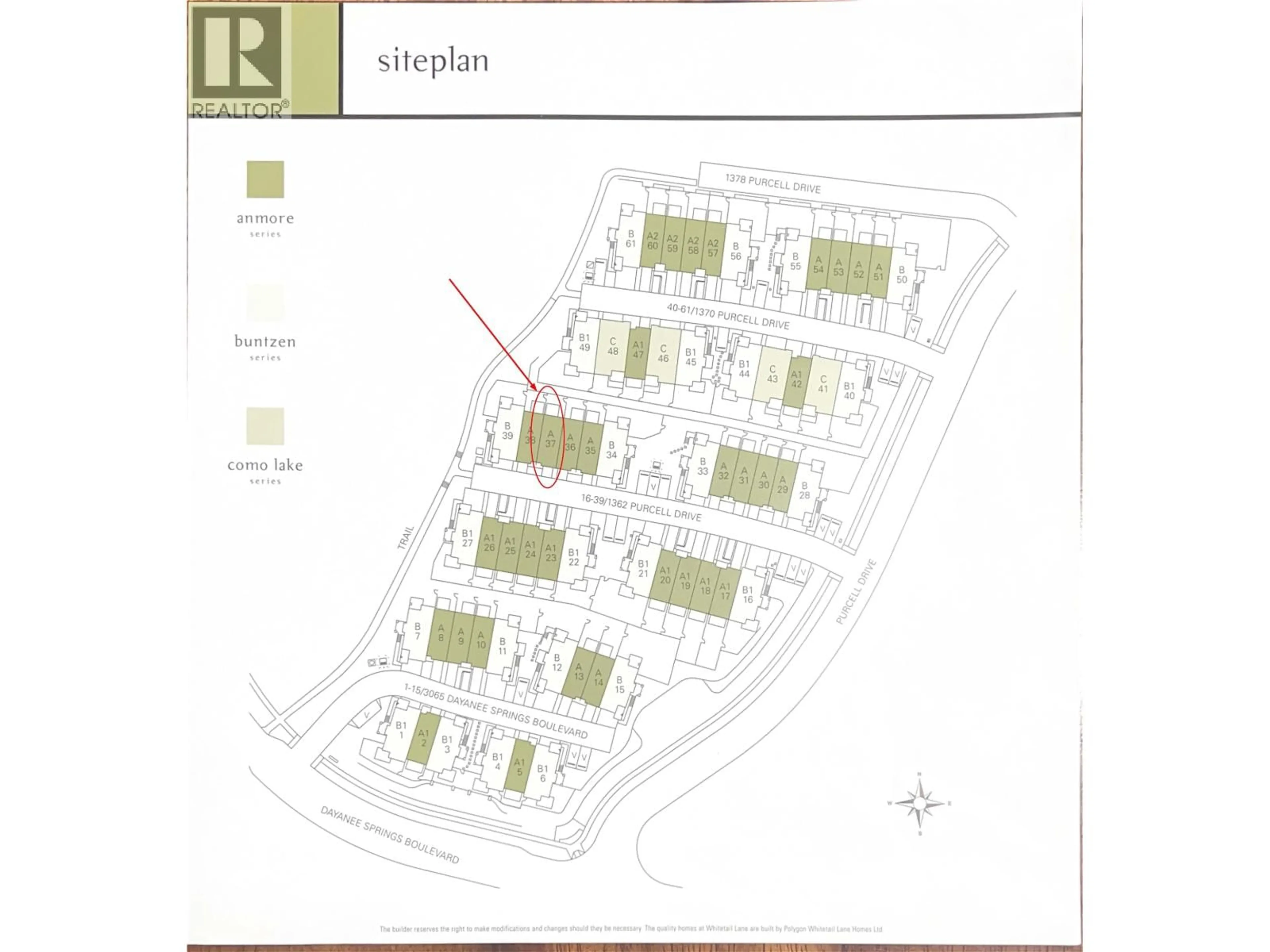 Floor plan for 37 - 1362 PURCELL DRIVE, Coquitlam British Columbia V3E0A5
