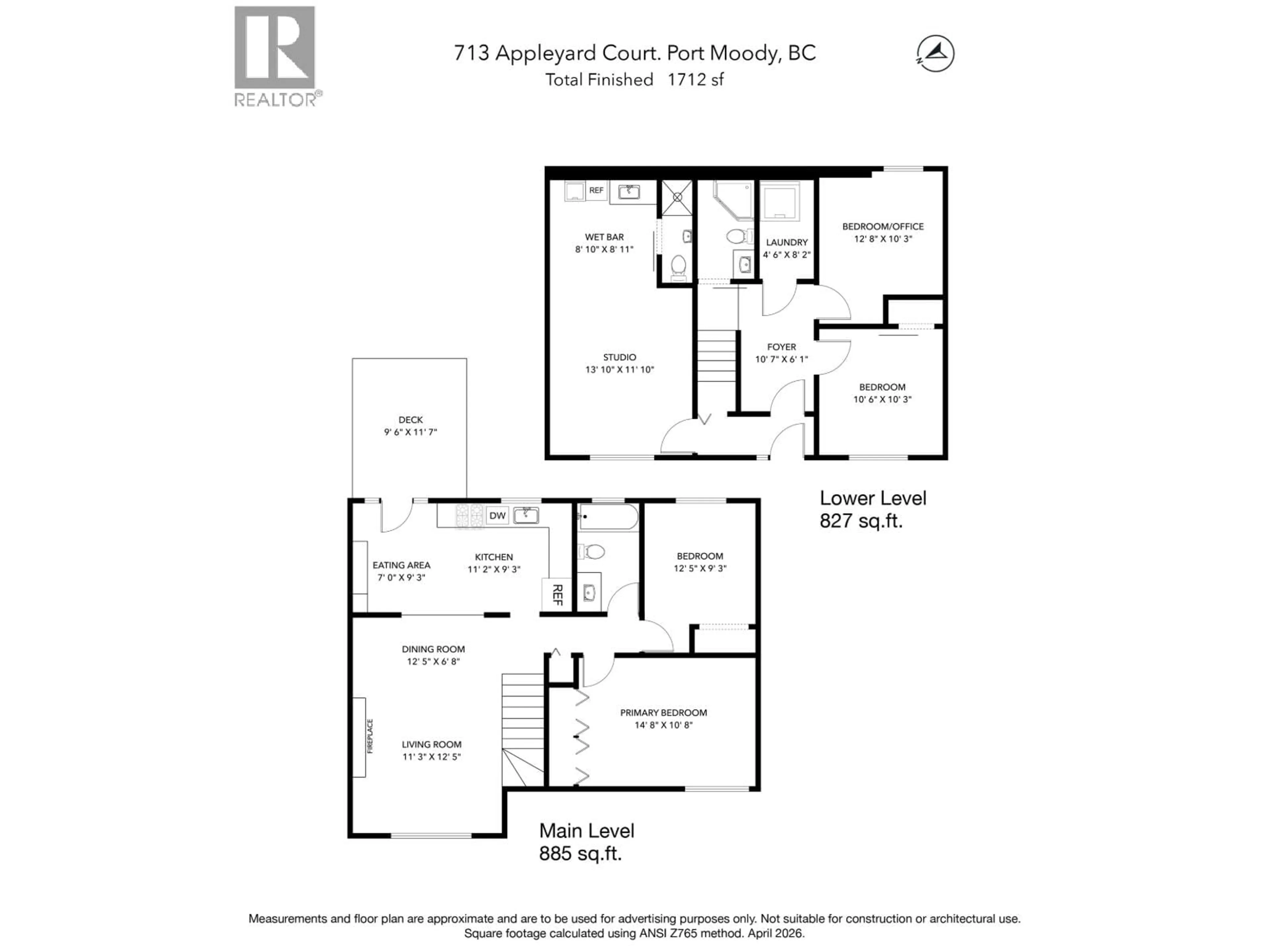 Floor plan for 713 APPLEYARD COURT, Port Moody British Columbia V3H3X1