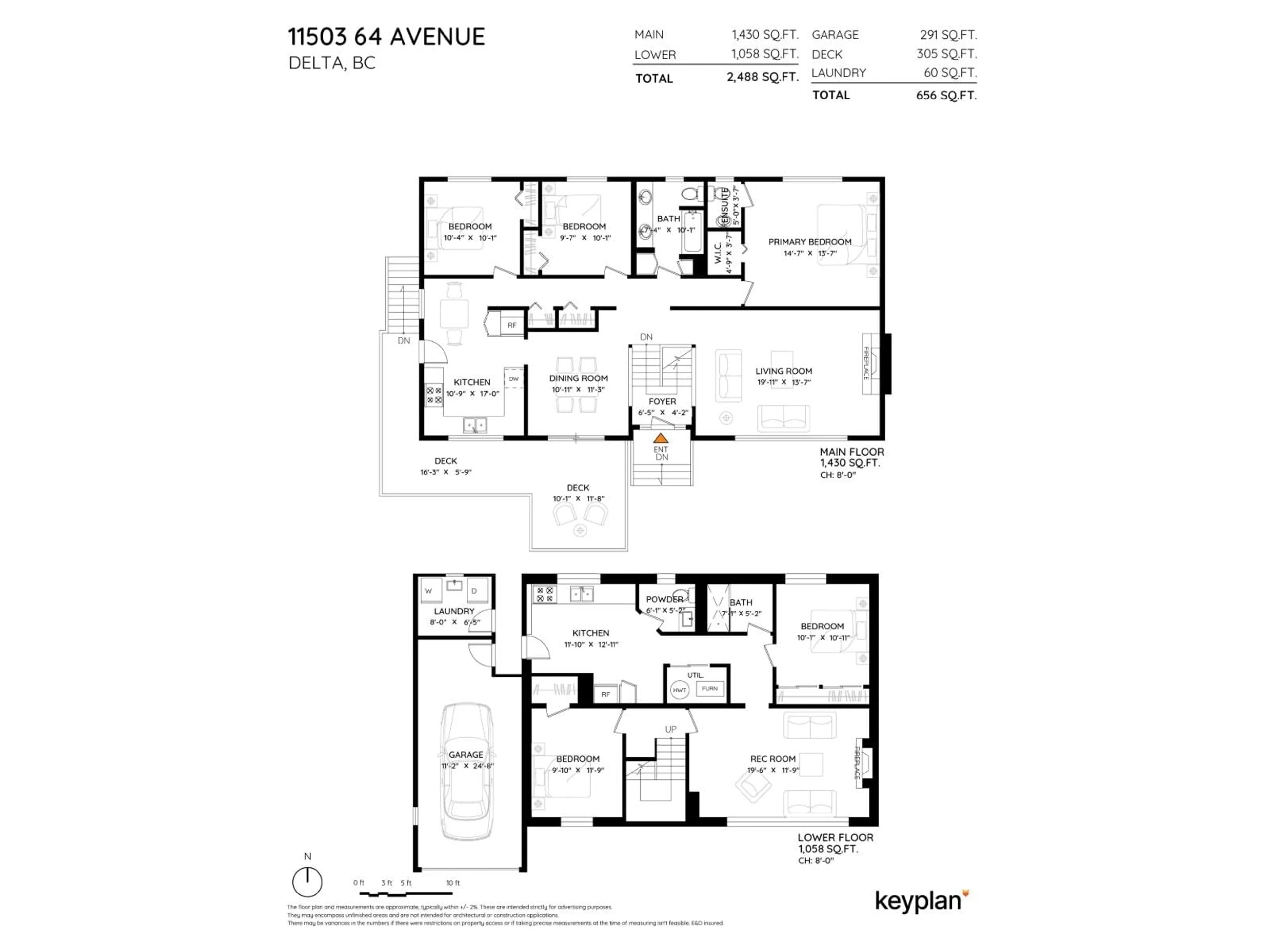 Floor plan for 11503 64 AVENUE, Delta British Columbia V4E1C5