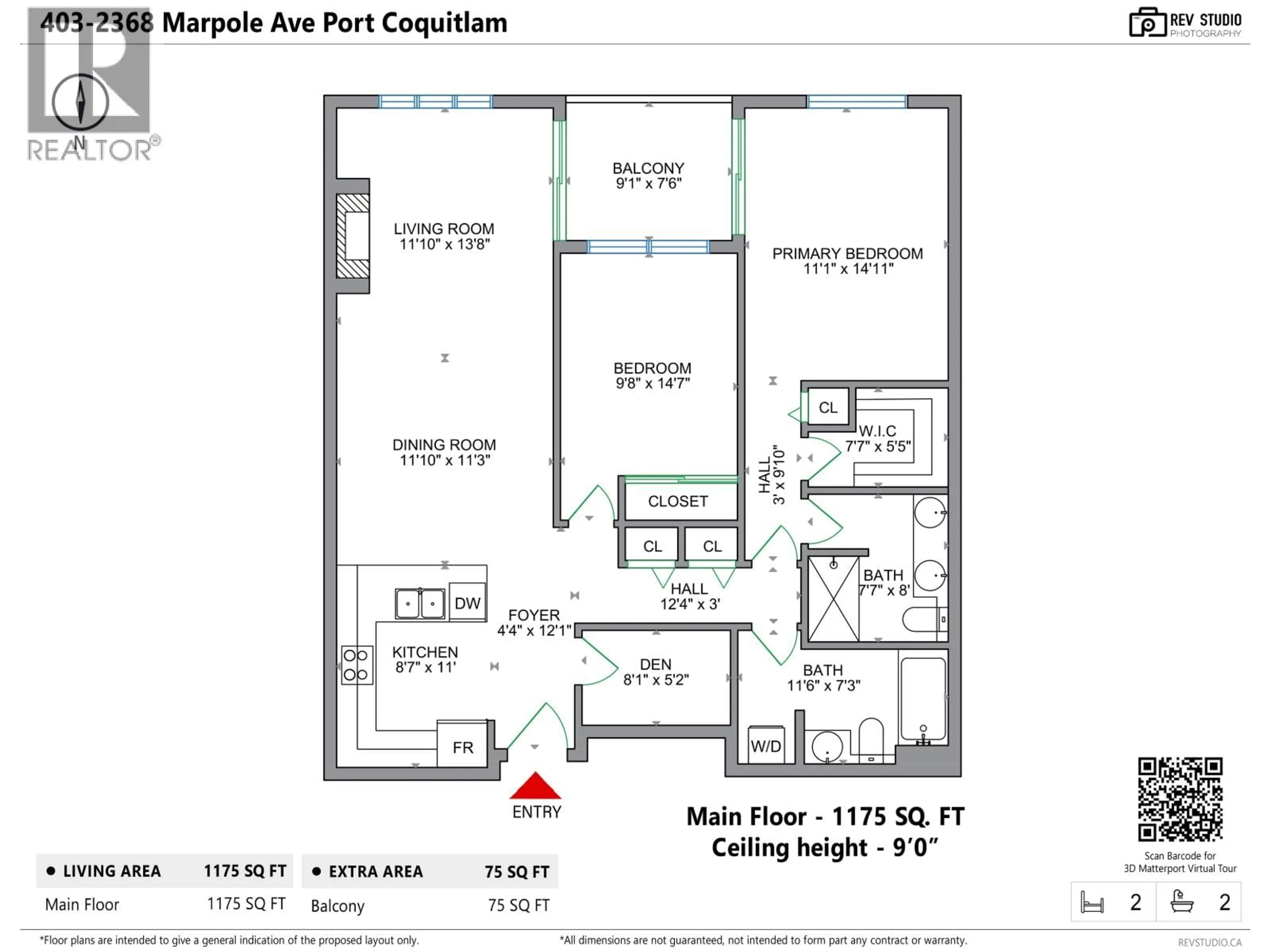 Floor plan for 403 - 2368 MARPOLE AVENUE, Port Coquitlam British Columbia V3C0B4