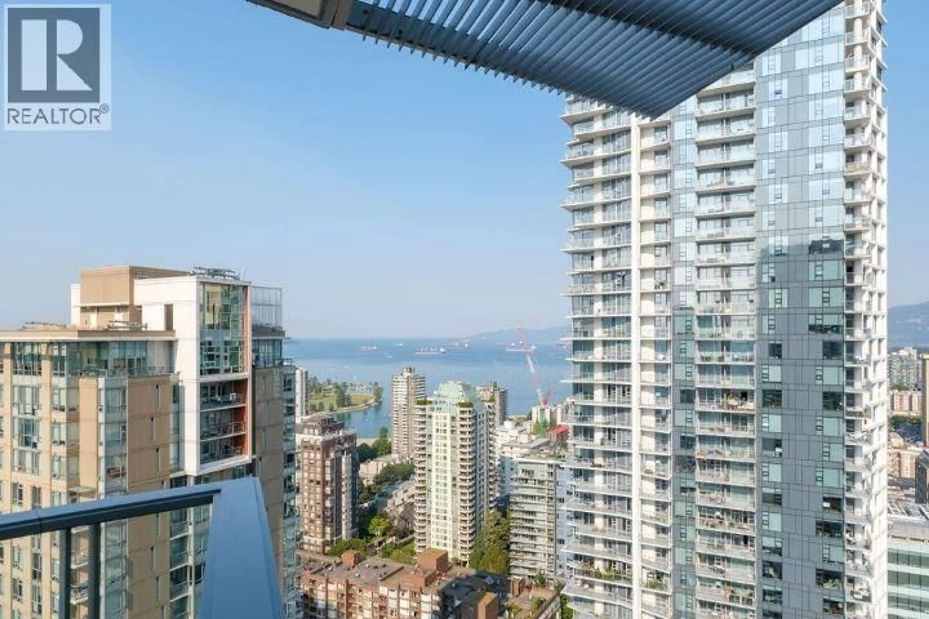 Balcony in the apartment, city buildings view from balcony for 3708 - 1283 HOWE STREET, Vancouver British Columbia V6Z0E3