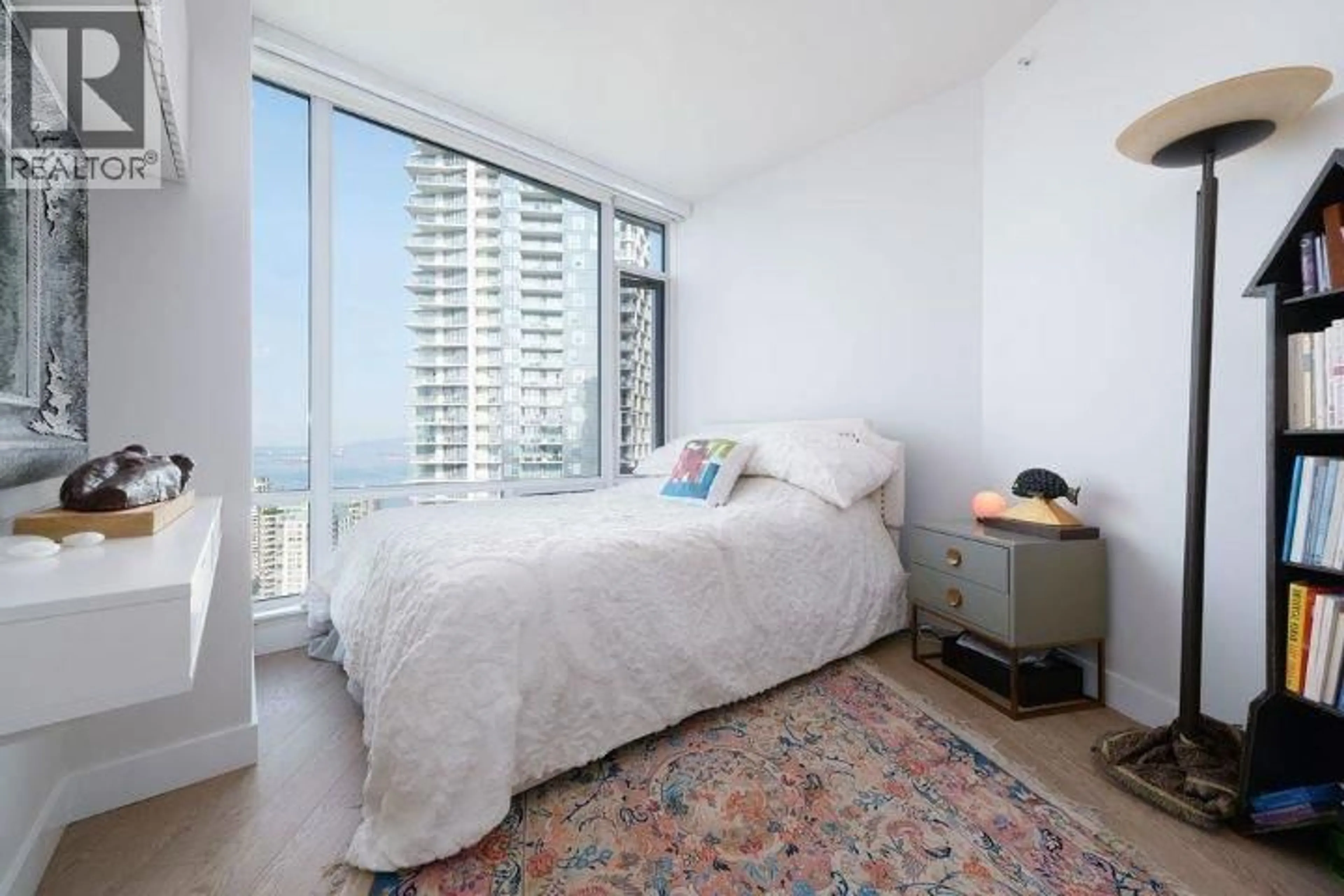 Bedroom with bed, carpet floor for 3708 - 1283 HOWE STREET, Vancouver British Columbia V6Z0E3